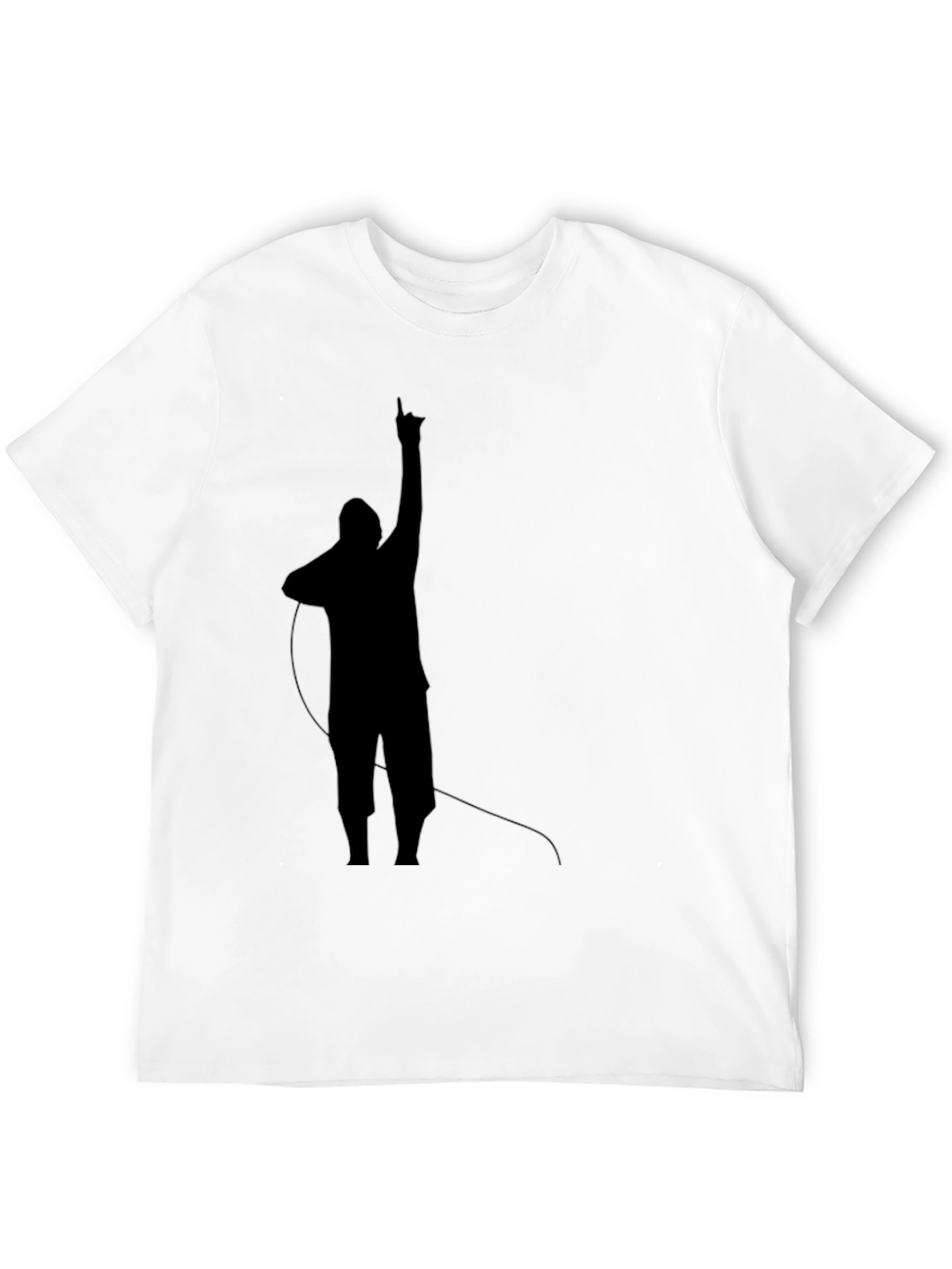 Mens Black T-Shirt with Silhouette Design