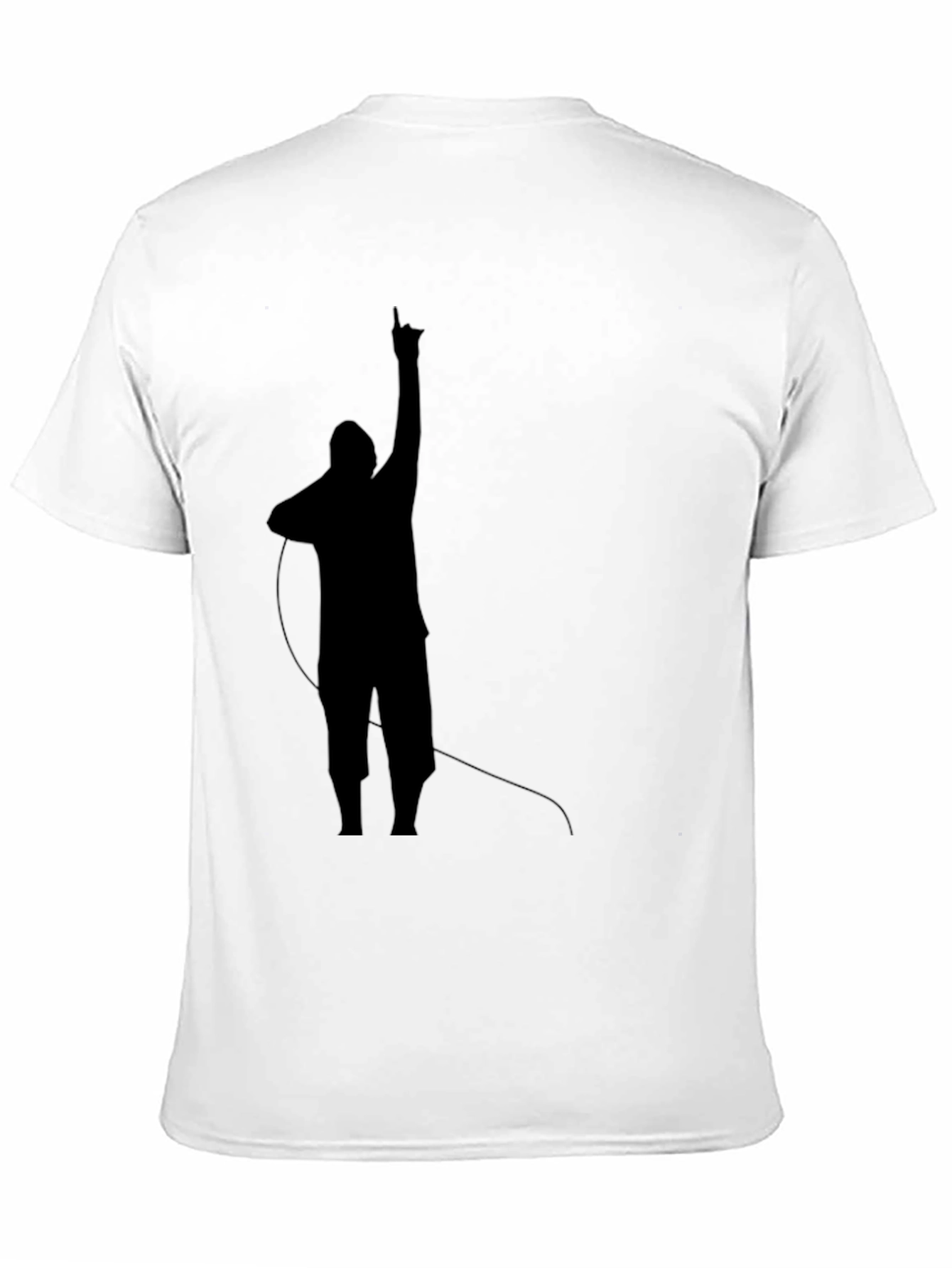 Mens Black T-Shirt with Silhouette Design