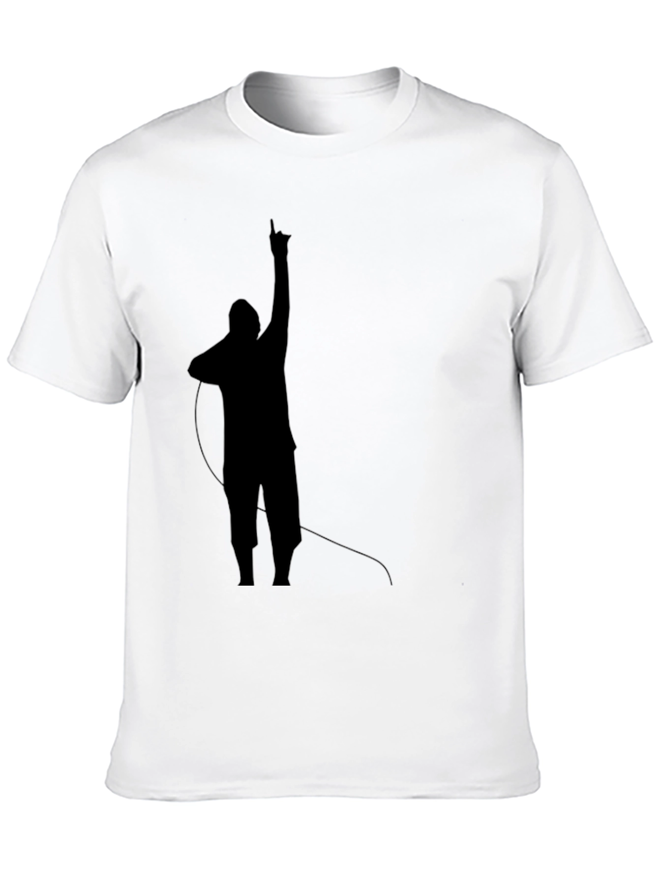 Mens Black T-Shirt with Silhouette Design