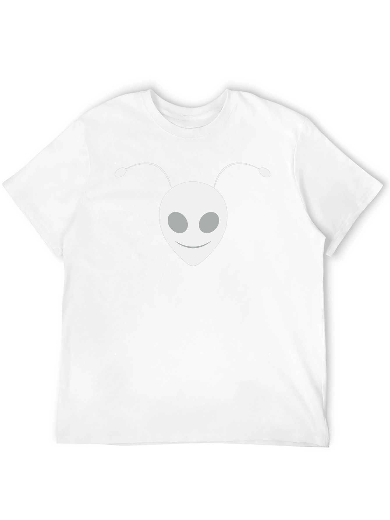 Alien Head Graphic Tee - Black Cotton Blend Shirt