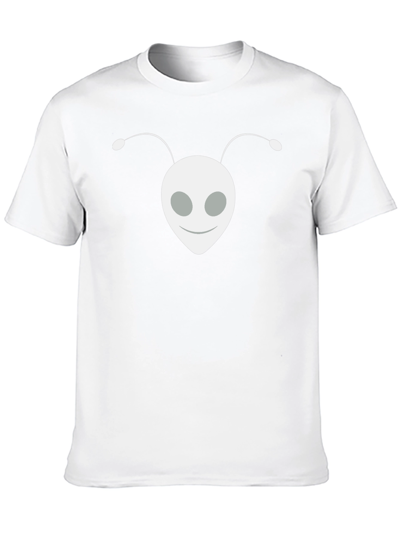 Alien Head Graphic Tee - Black Cotton Blend Shirt