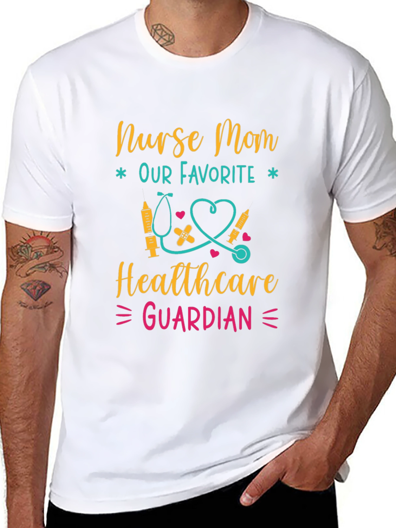 Nurse Mom Healthcare Guardian Graphic T-Shirt