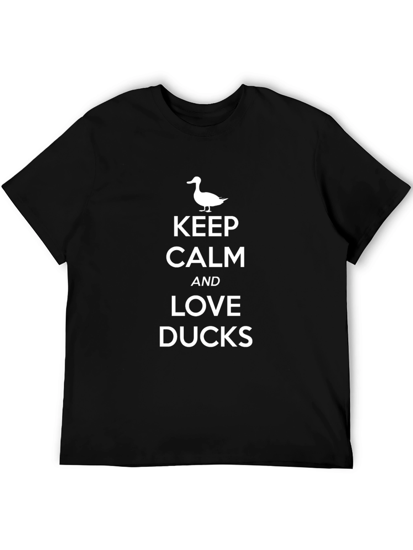 Keep Calm and Love Ducks Black T-Shirt
