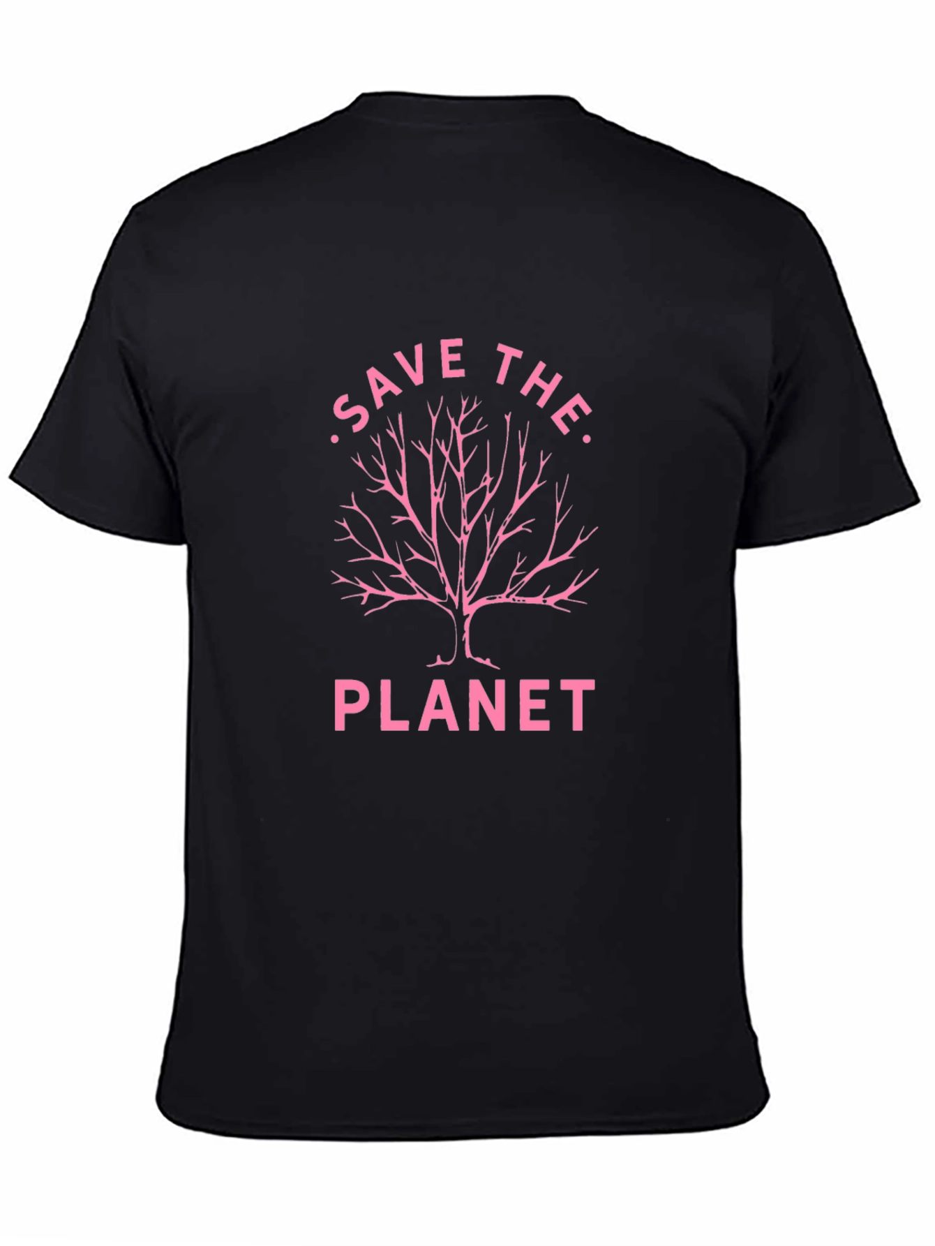 Save the Planet Tree Graphic Black T-Shirt