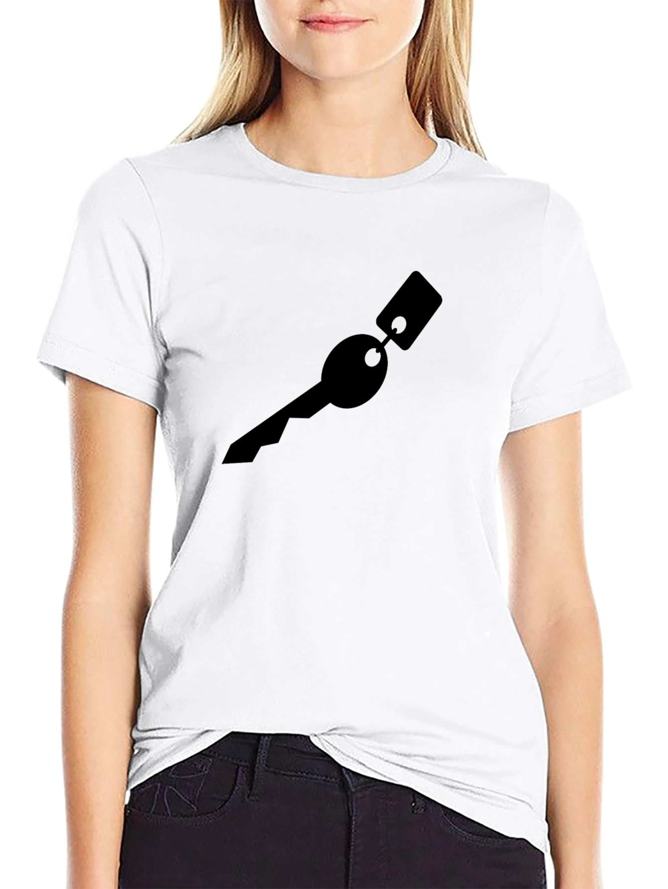 Key Graphic Black T-Shirt - Modern Style