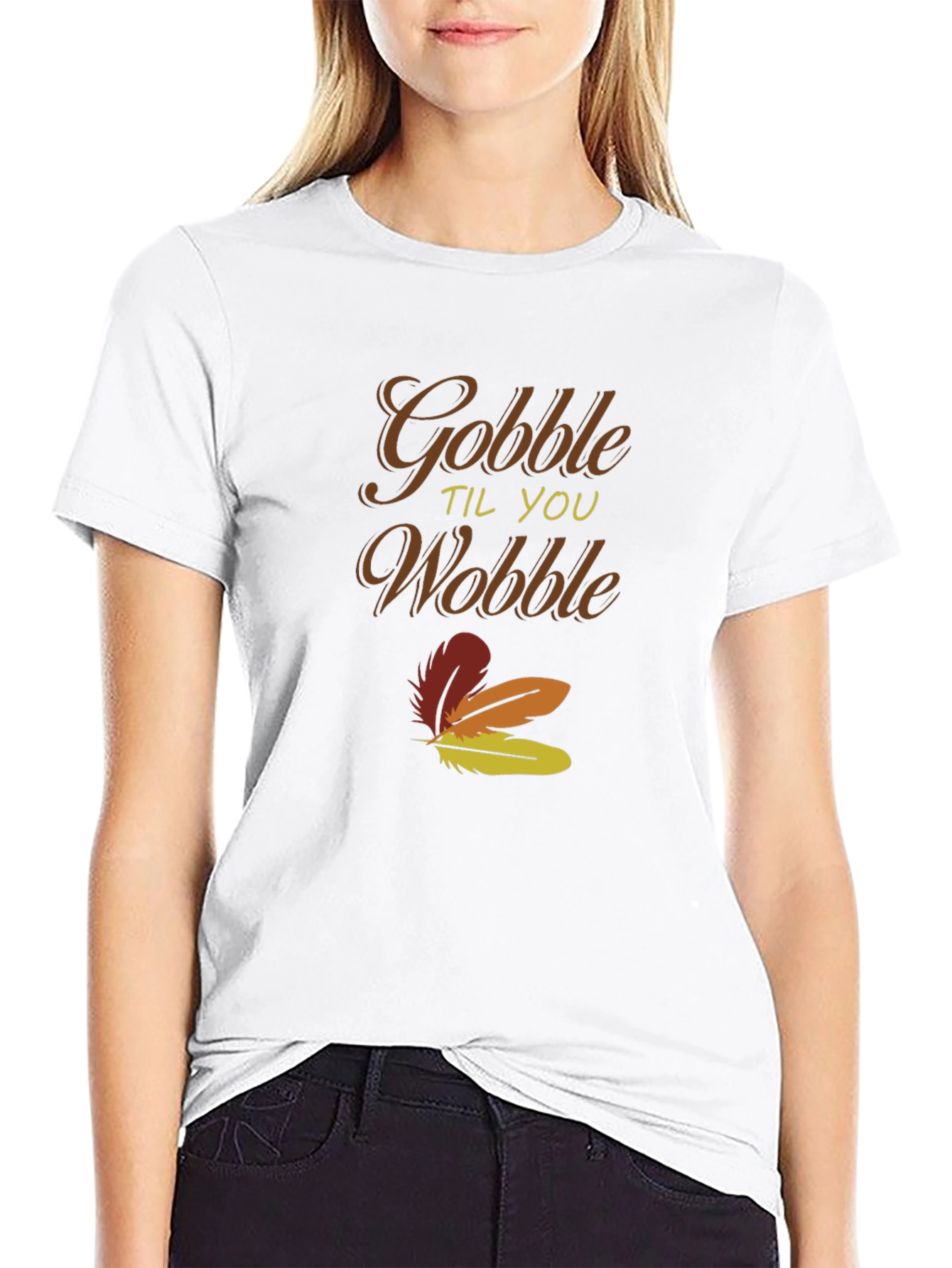 Gobble Til You Wobble Thanksgiving T-Shirt