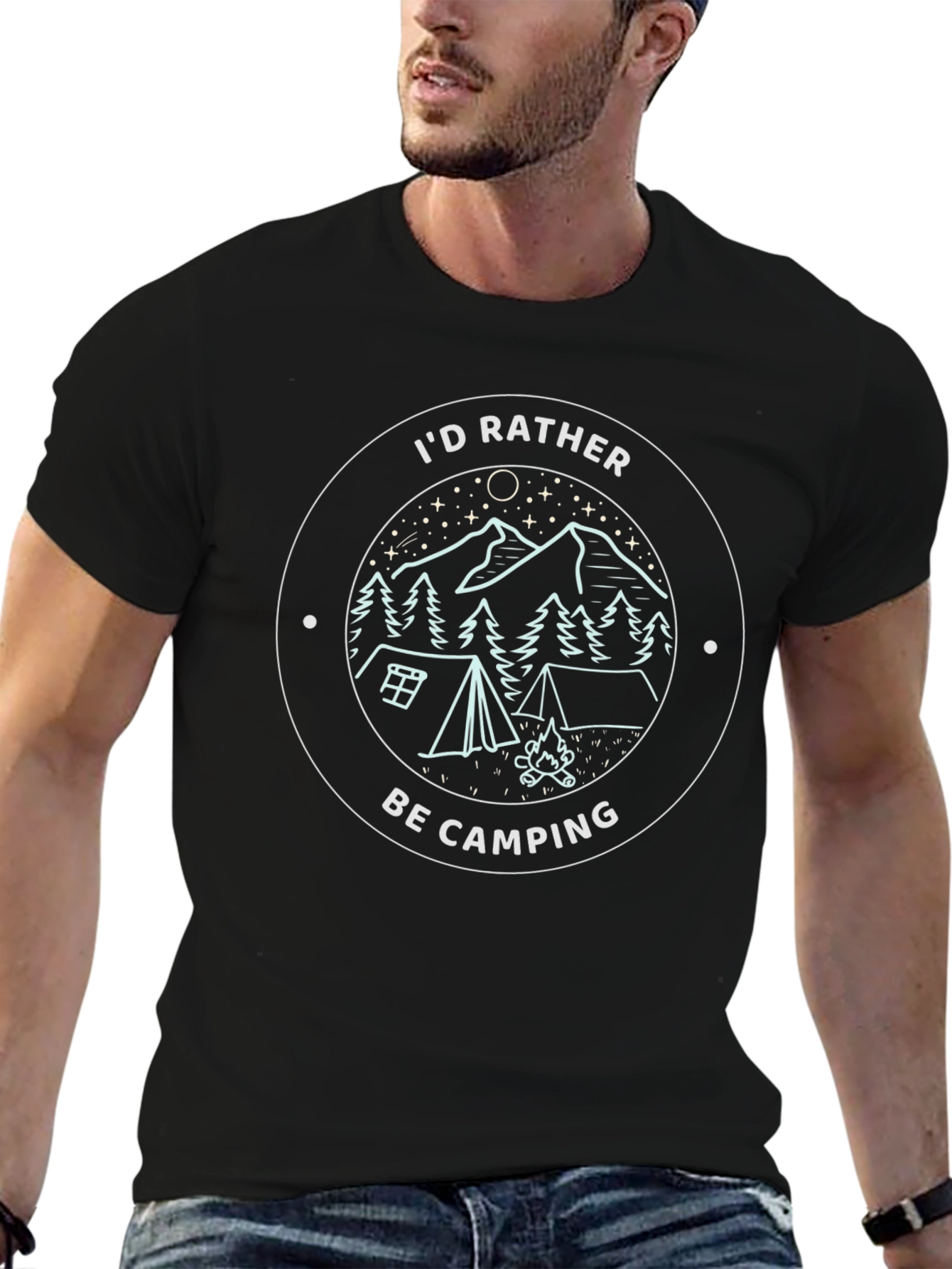 Camping Graphic Tee - Id Rather Be Camping T-Shirt
