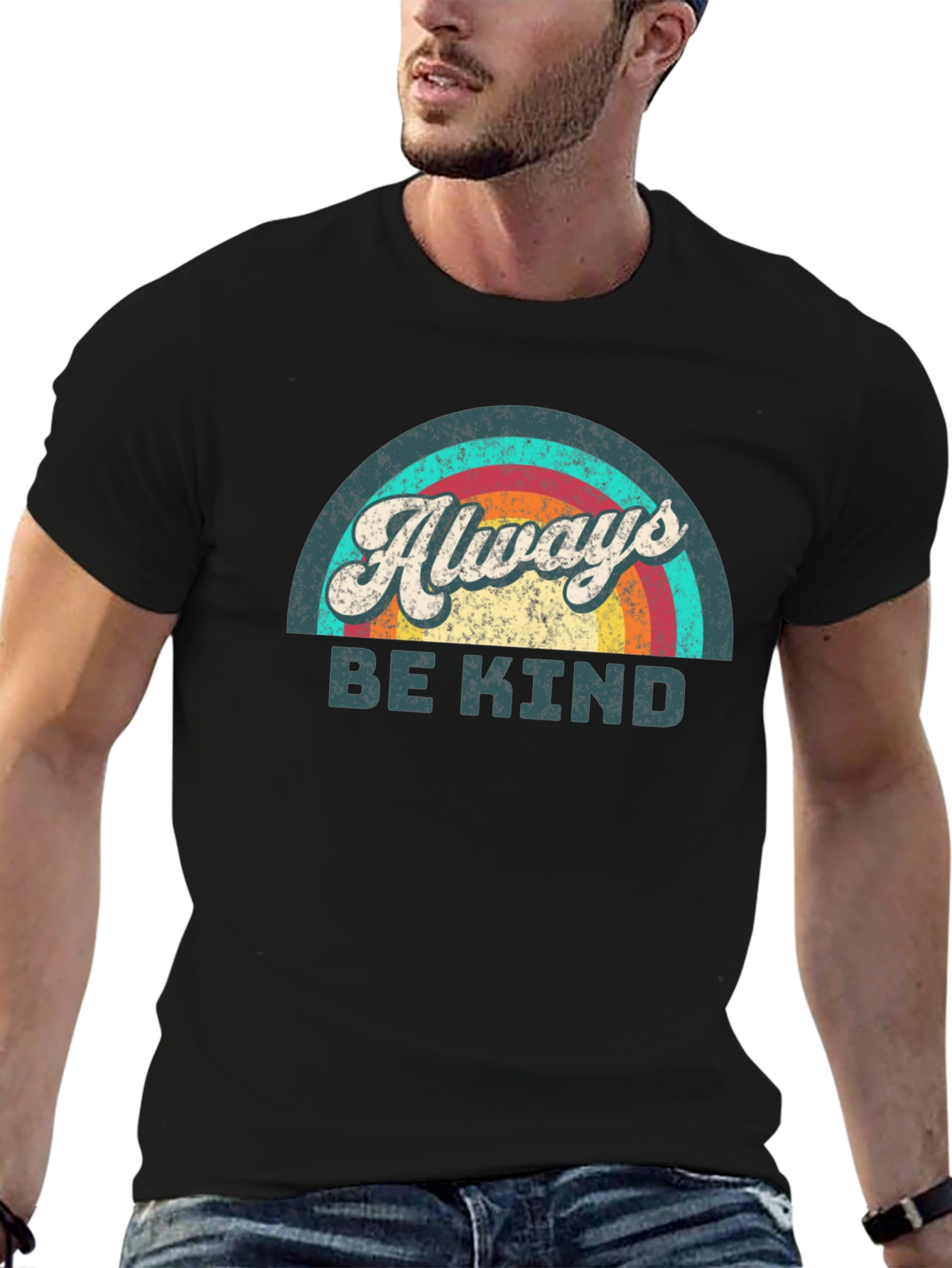 Always Be Kind Retro Rainbow T-Shirt