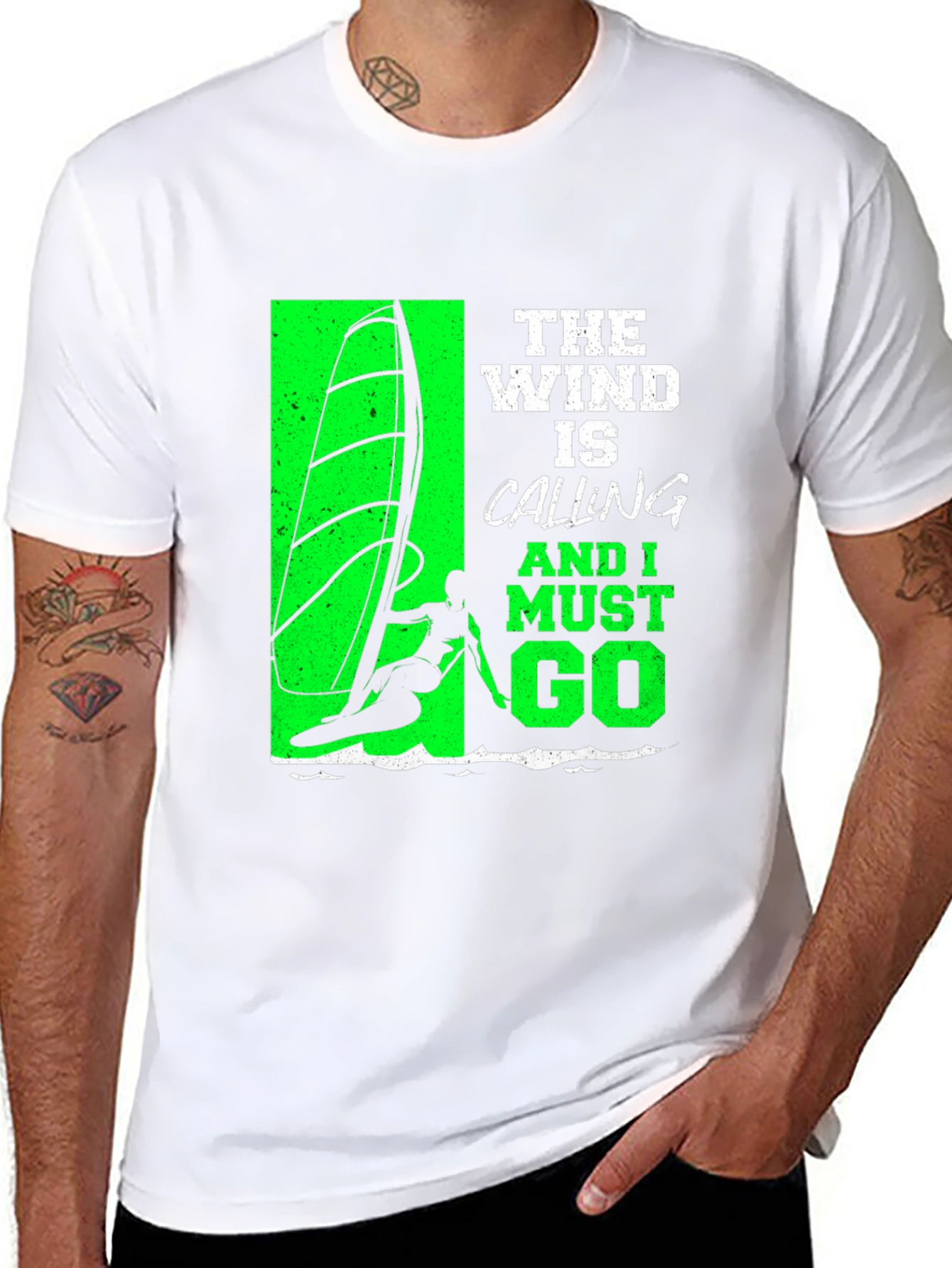 Wind Is Calling T-Shirt - Surfing Tee