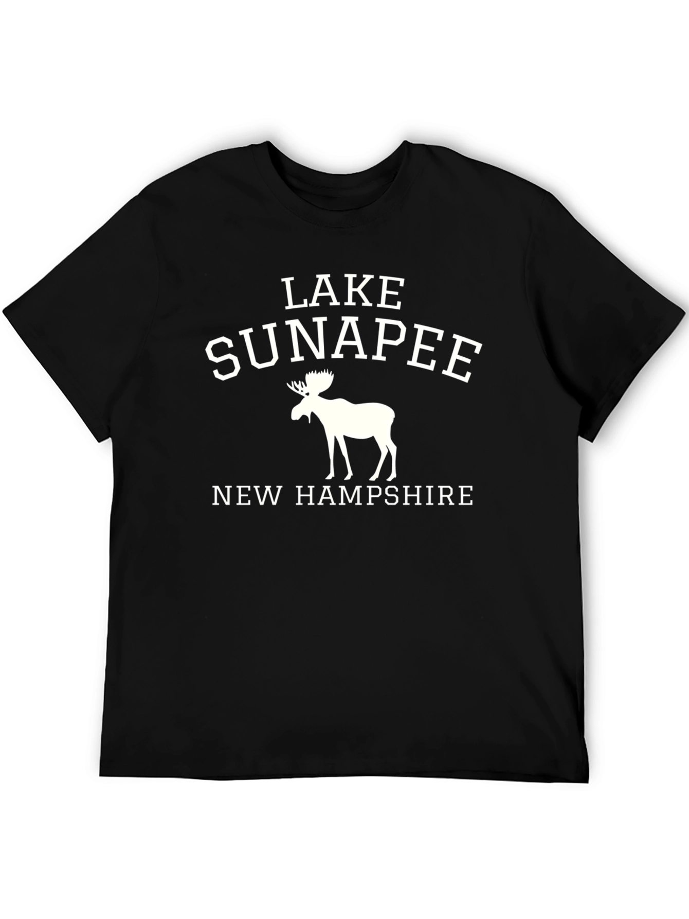 Lake Sunapee New Hampshire Black Graphic Tee