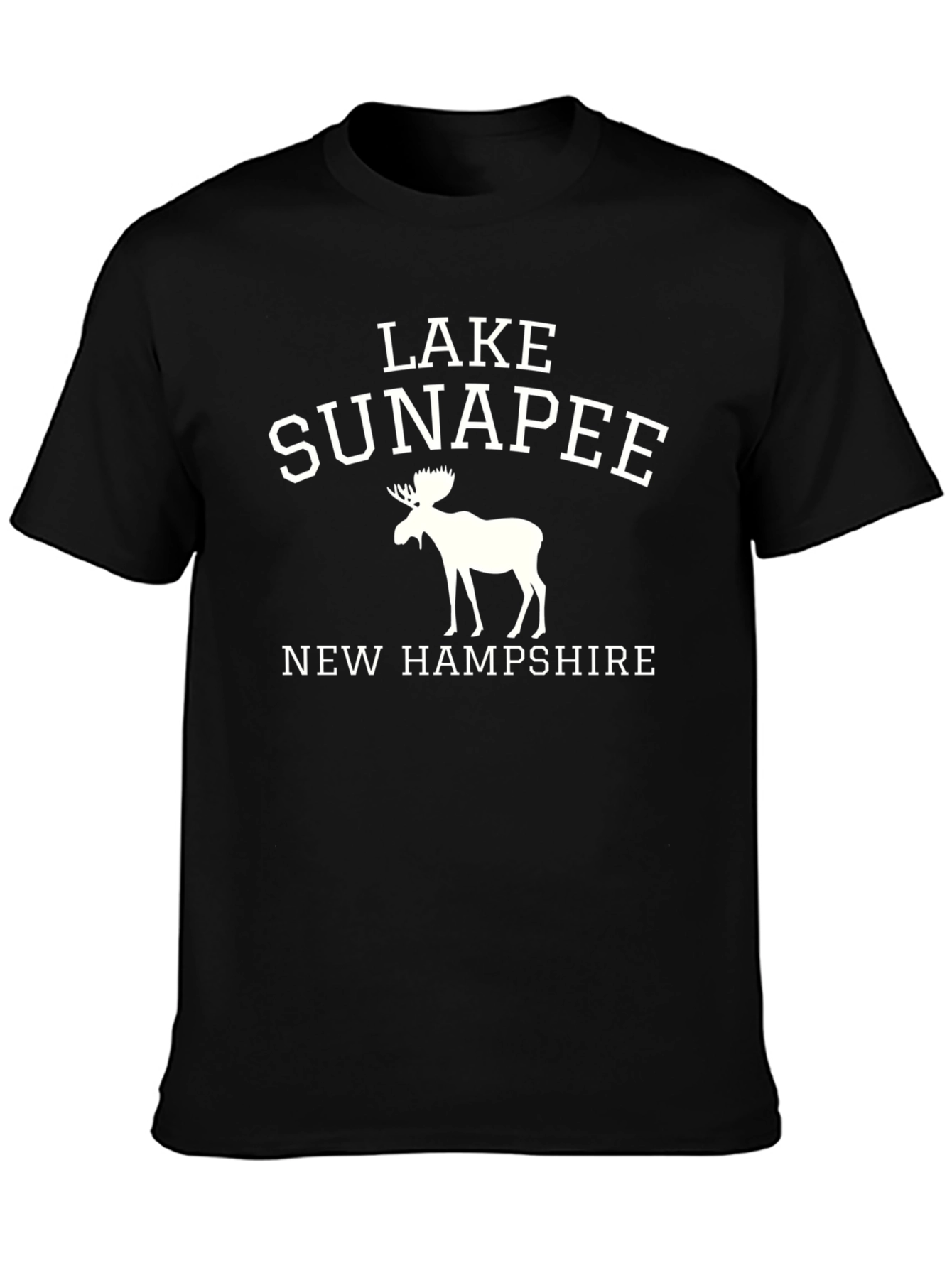 Lake Sunapee New Hampshire Black Graphic Tee