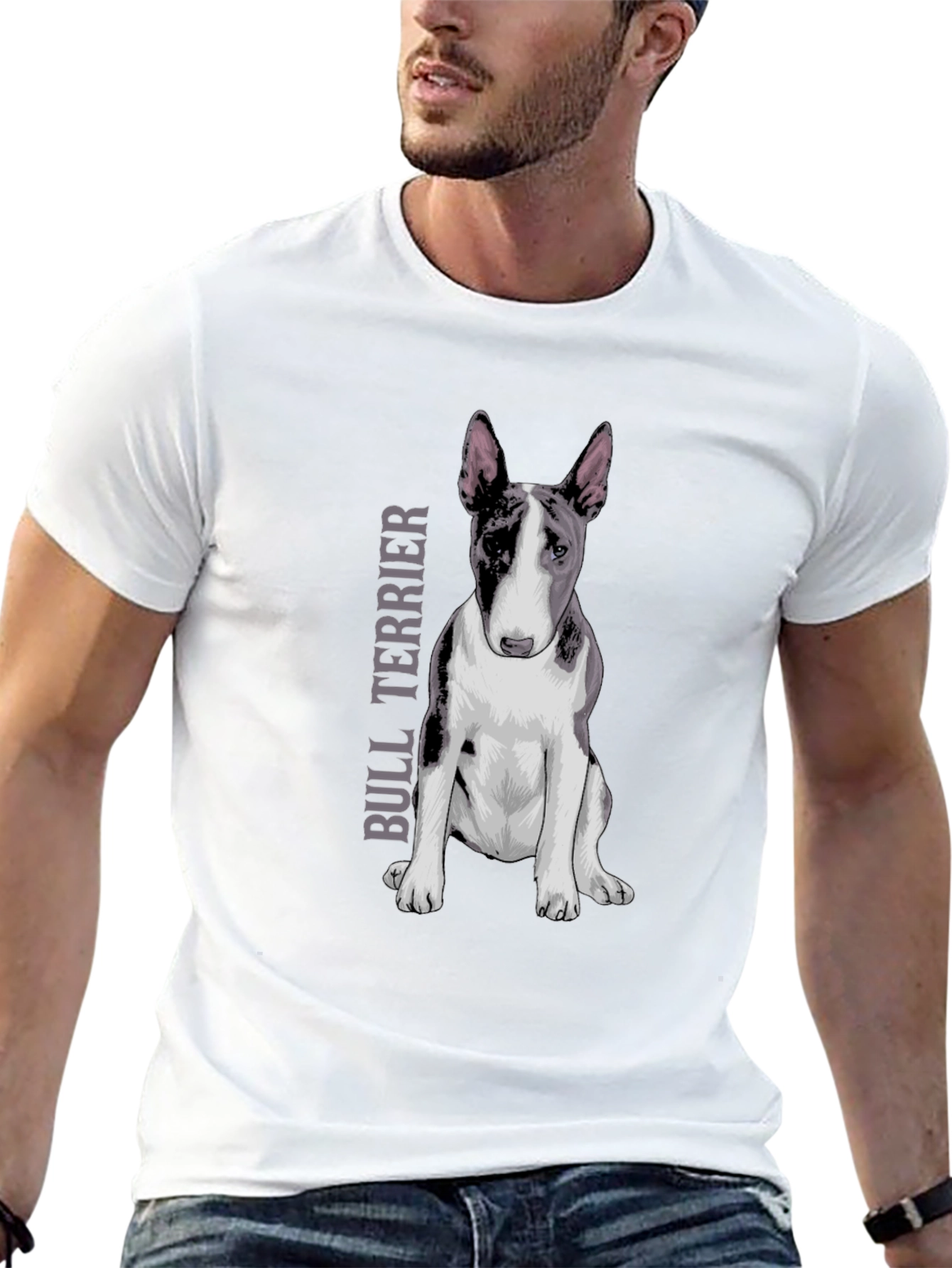 Bull Terrier Graphic T-Shirt - Unique Dog Lover Design