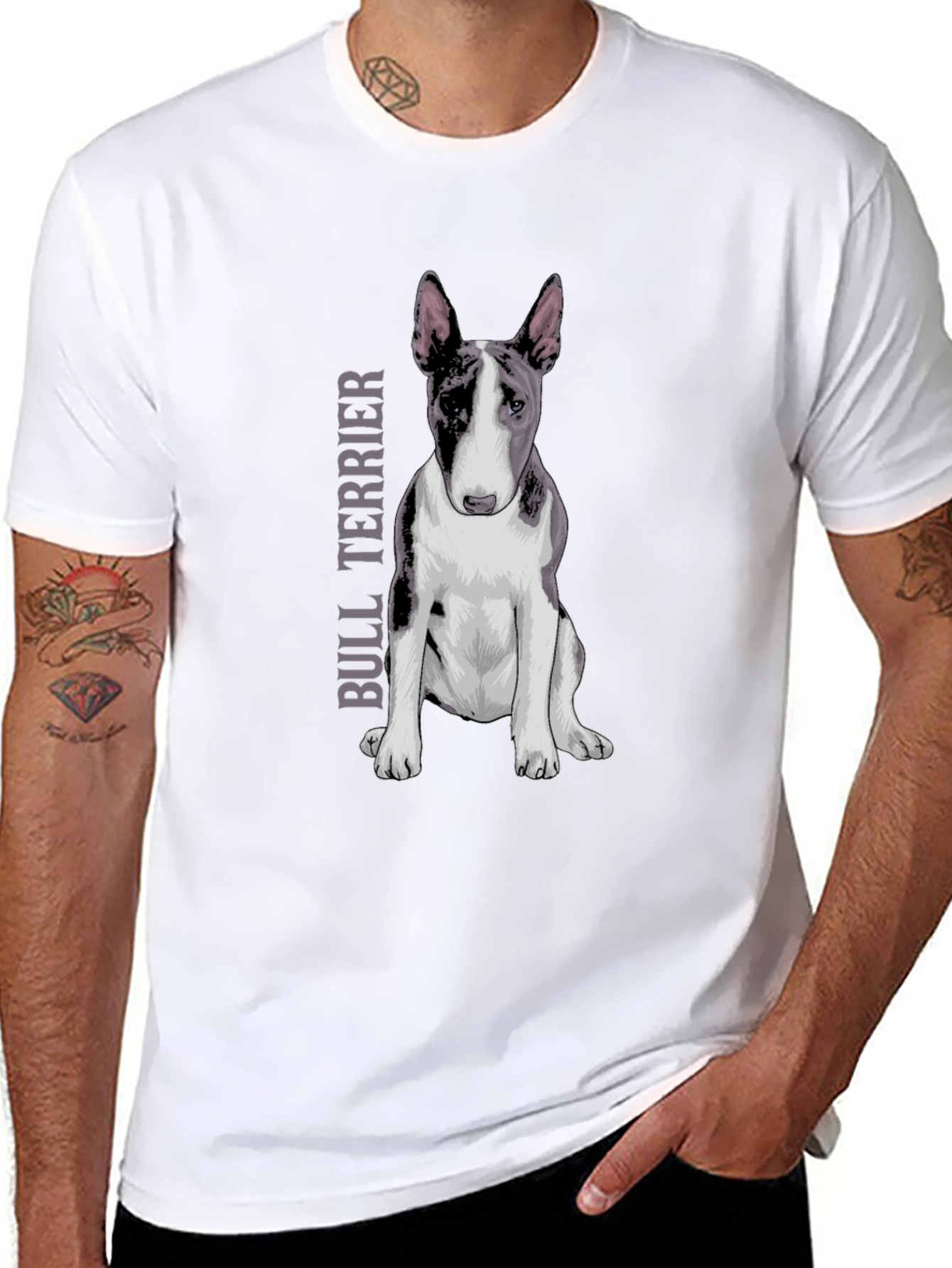 Bull Terrier Graphic T-Shirt - Unique Dog Lover Design