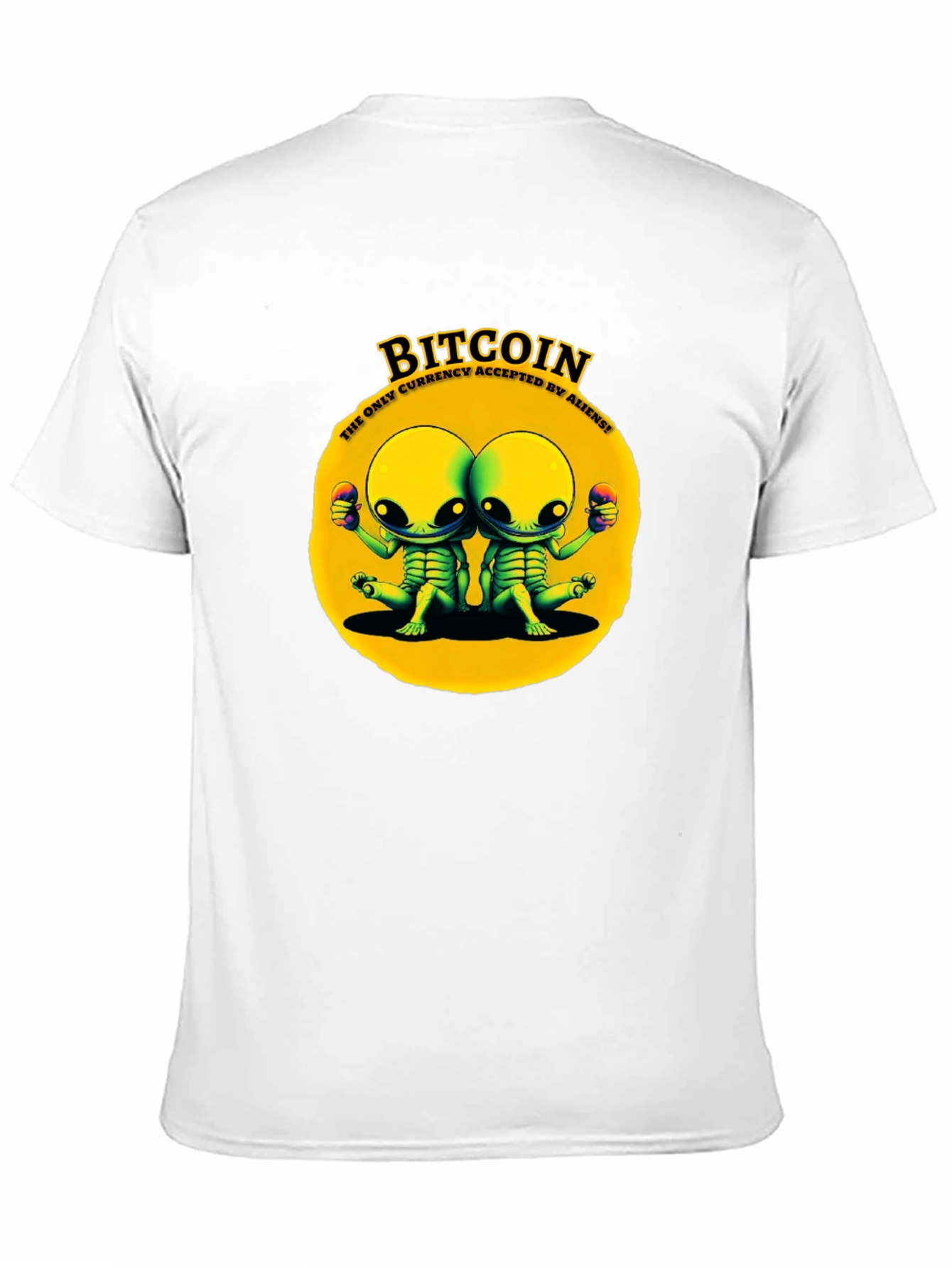 Bitcoin Alien Graphic Tee - Crypto Humor T-Shirt