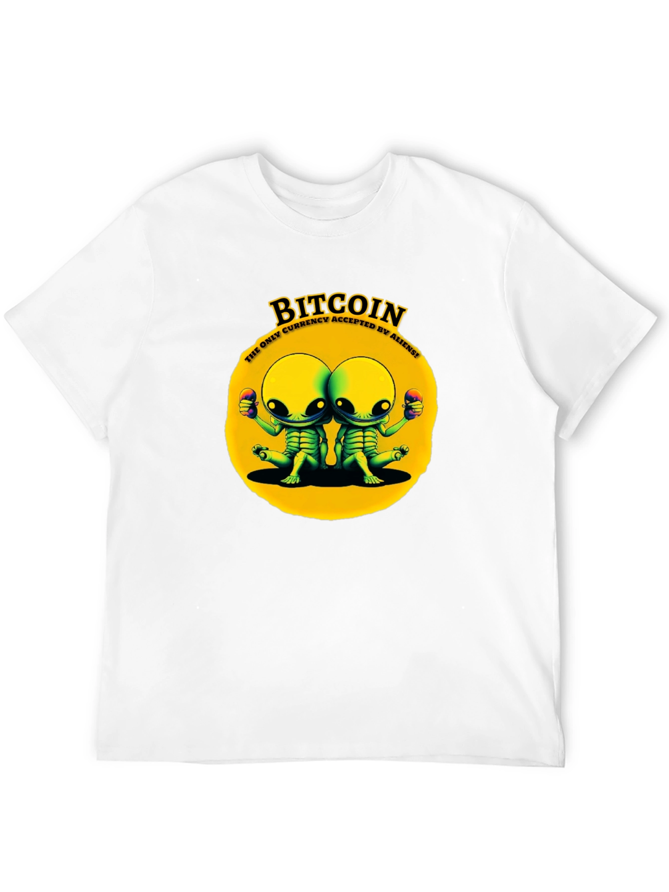 Bitcoin Alien Graphic Tee - Crypto Humor T-Shirt