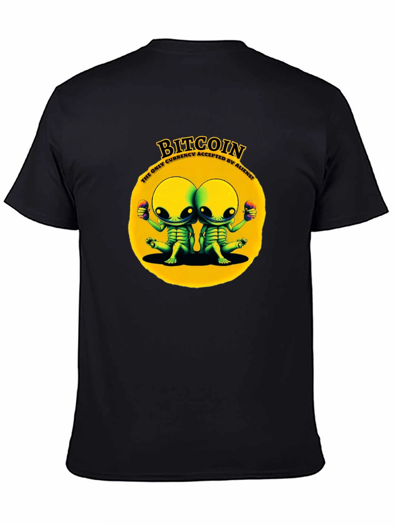 Bitcoin Alien Graphic Tee - Crypto Humor T-Shirt
