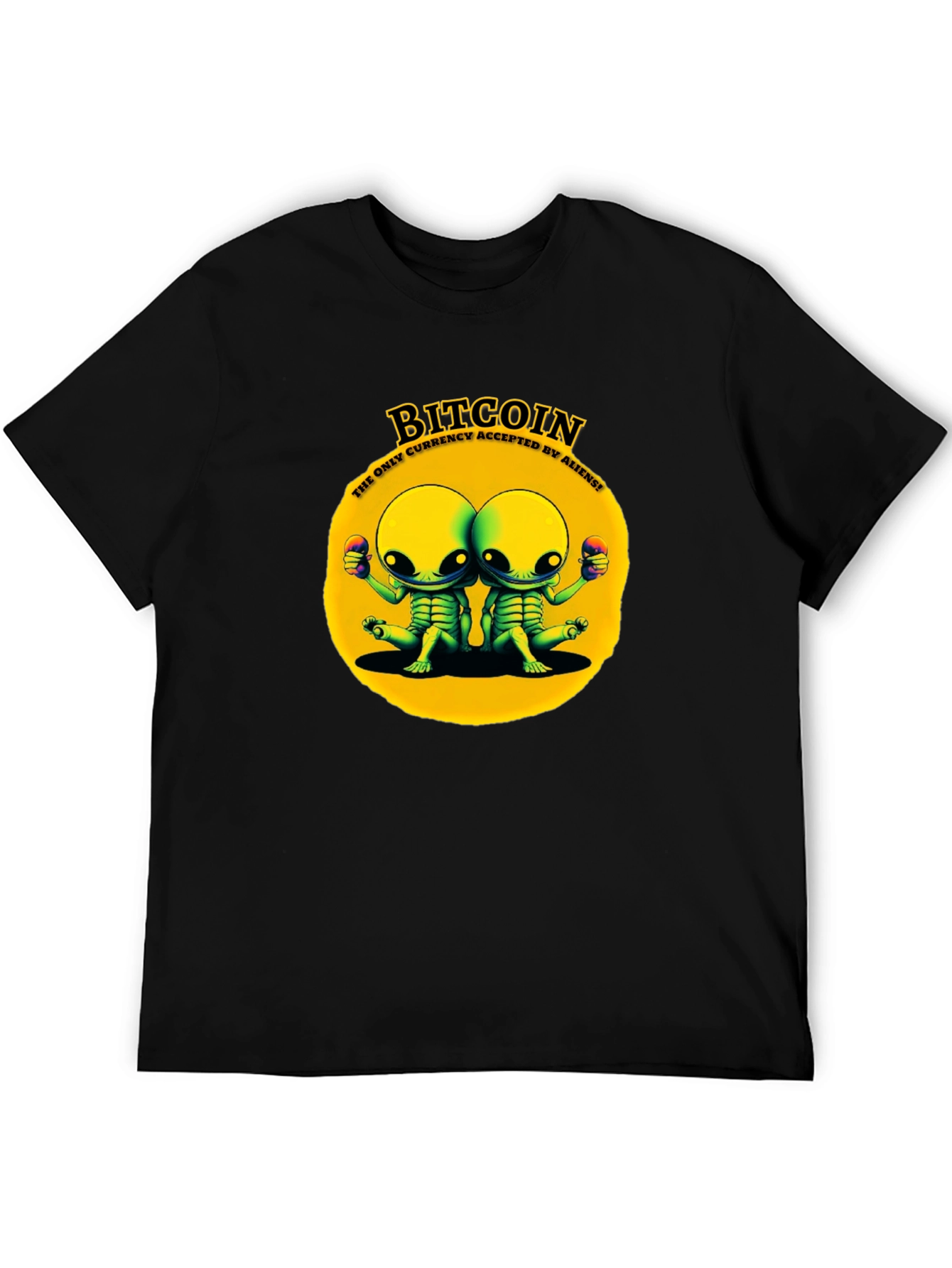 Bitcoin Alien Graphic Tee - Crypto Humor T-Shirt