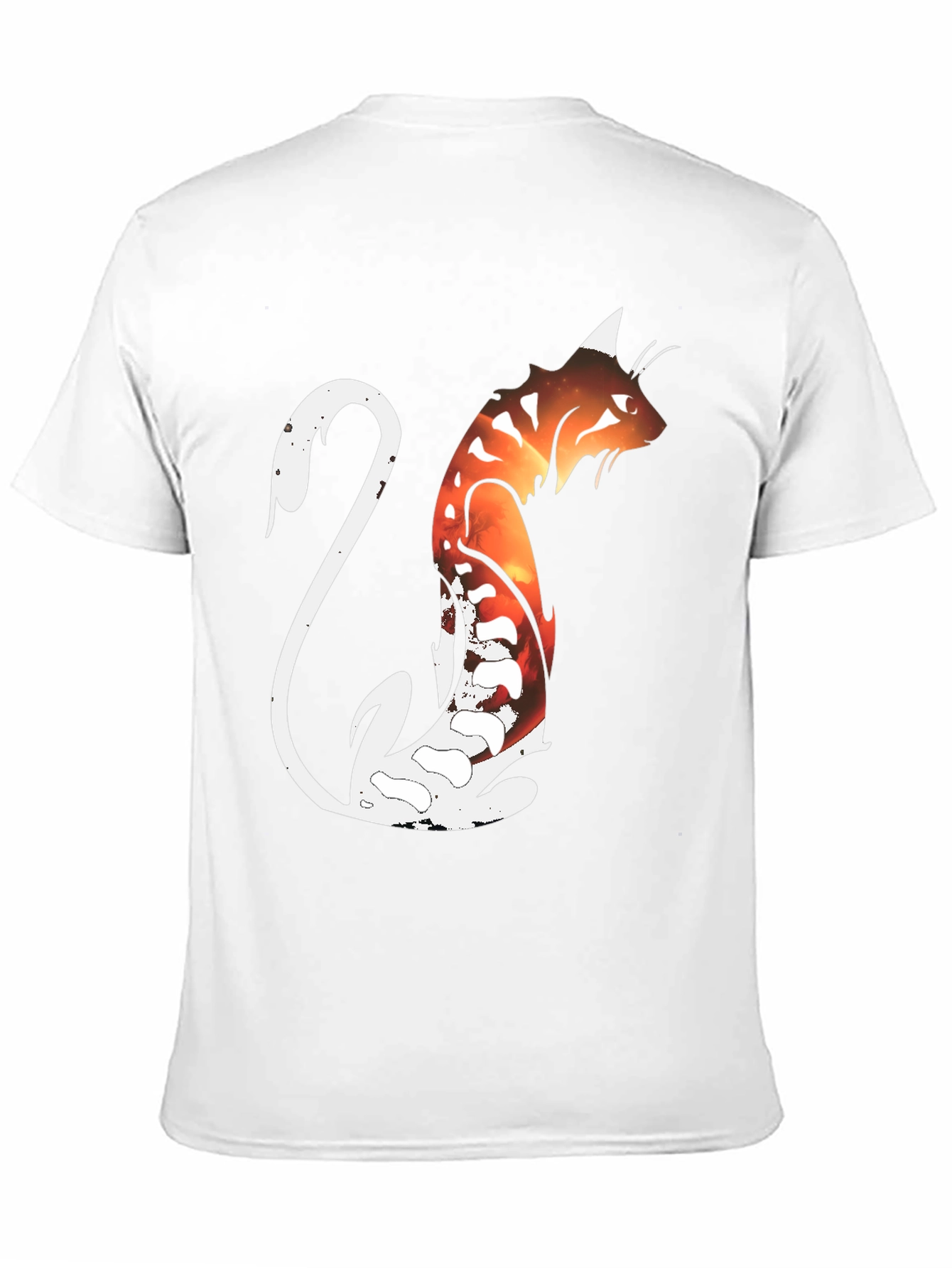 Cosmic Cat Black Graphic T-Shirt