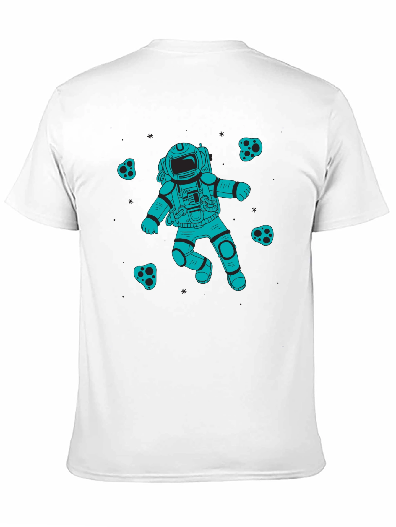 Astronaut Graphic Print Crew Neck T-Shirt