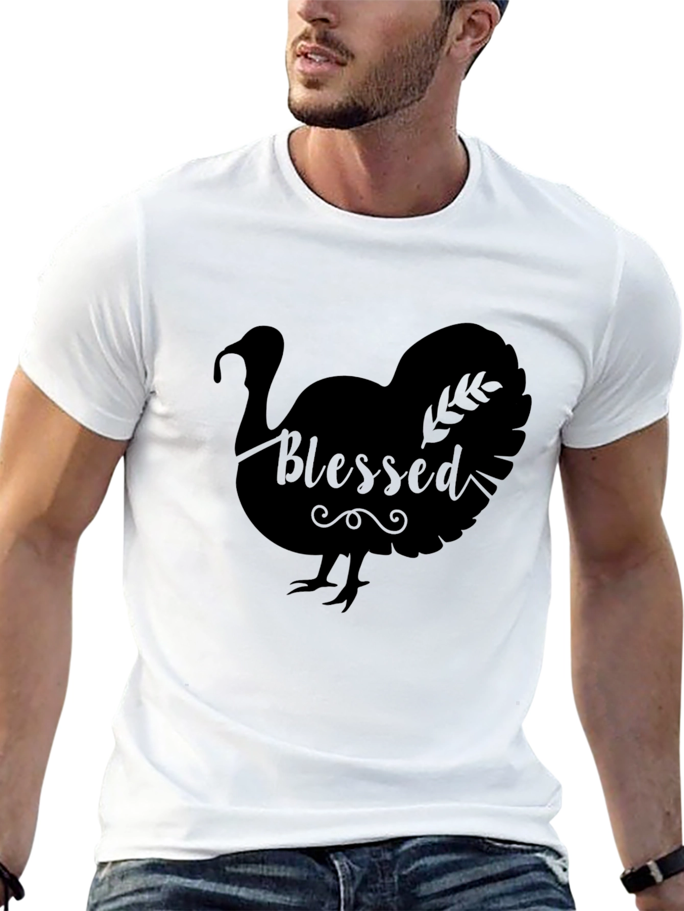 Blessed Turkey Graphic Tee - Thanksgiving Apparel