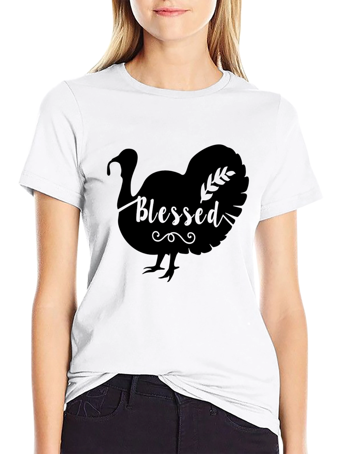 Blessed Turkey Graphic Tee - Thanksgiving Apparel