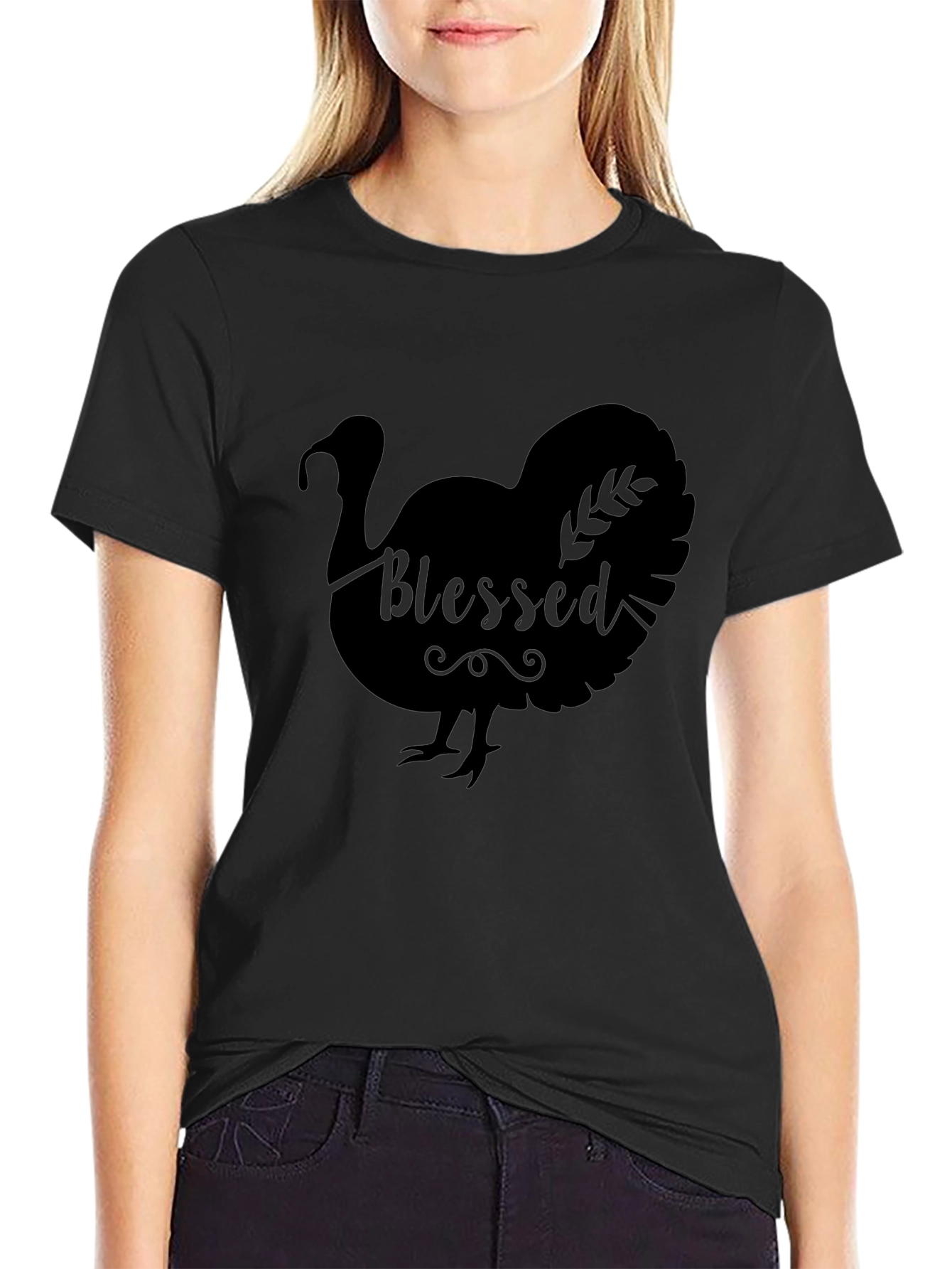 Blessed Turkey Graphic Tee - Thanksgiving Apparel