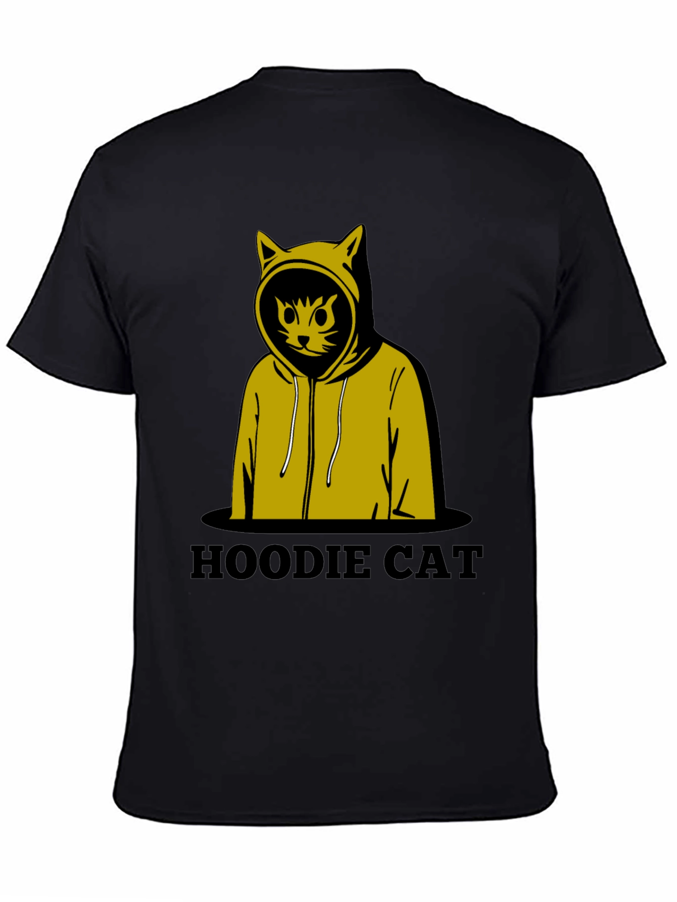 Hoodie Cat T-Shirt - Cool Graphic Tee