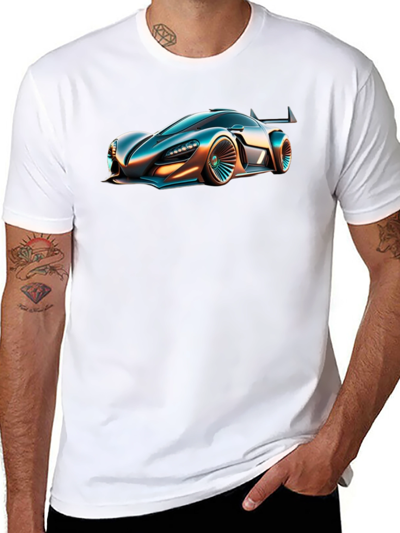 Sleek Car Graphic Black T-Shirt