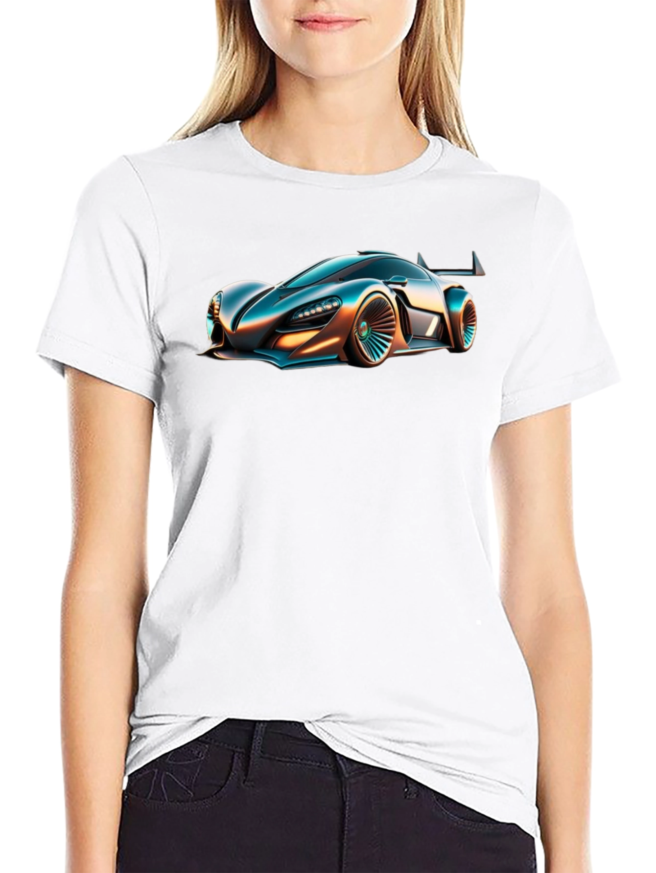 Sleek Car Graphic Black T-Shirt