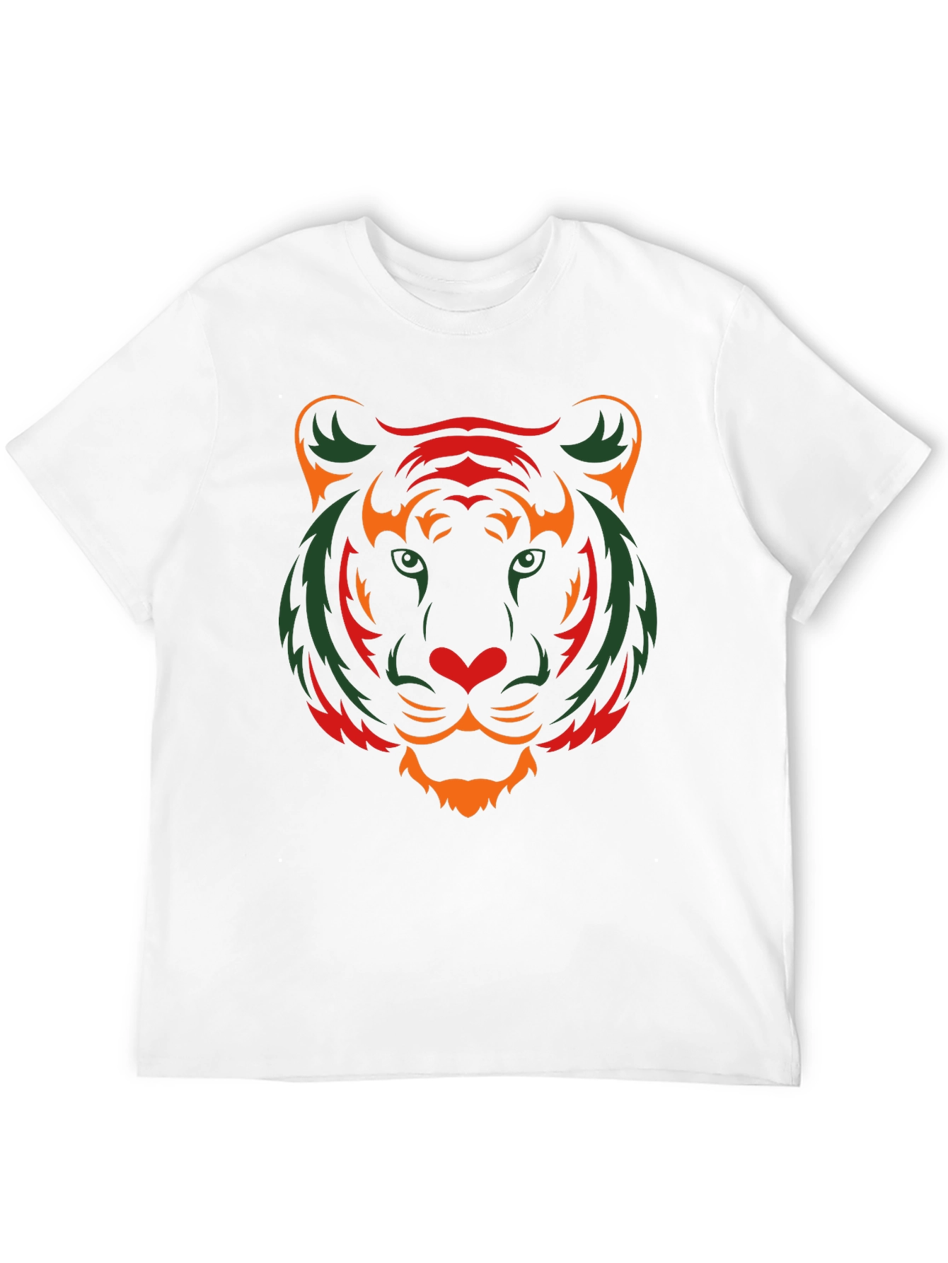 Stylish Tiger Graphic Print Black T-Shirt