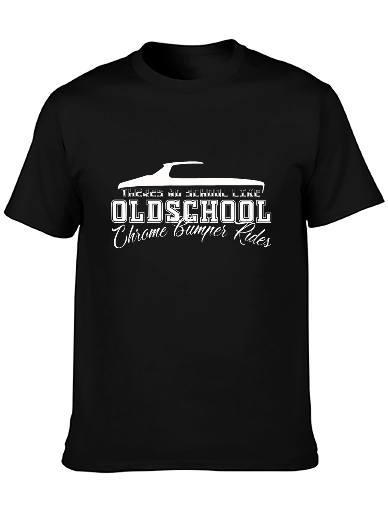 Oldschool Chrome Bumper Rides Black T-Shirt