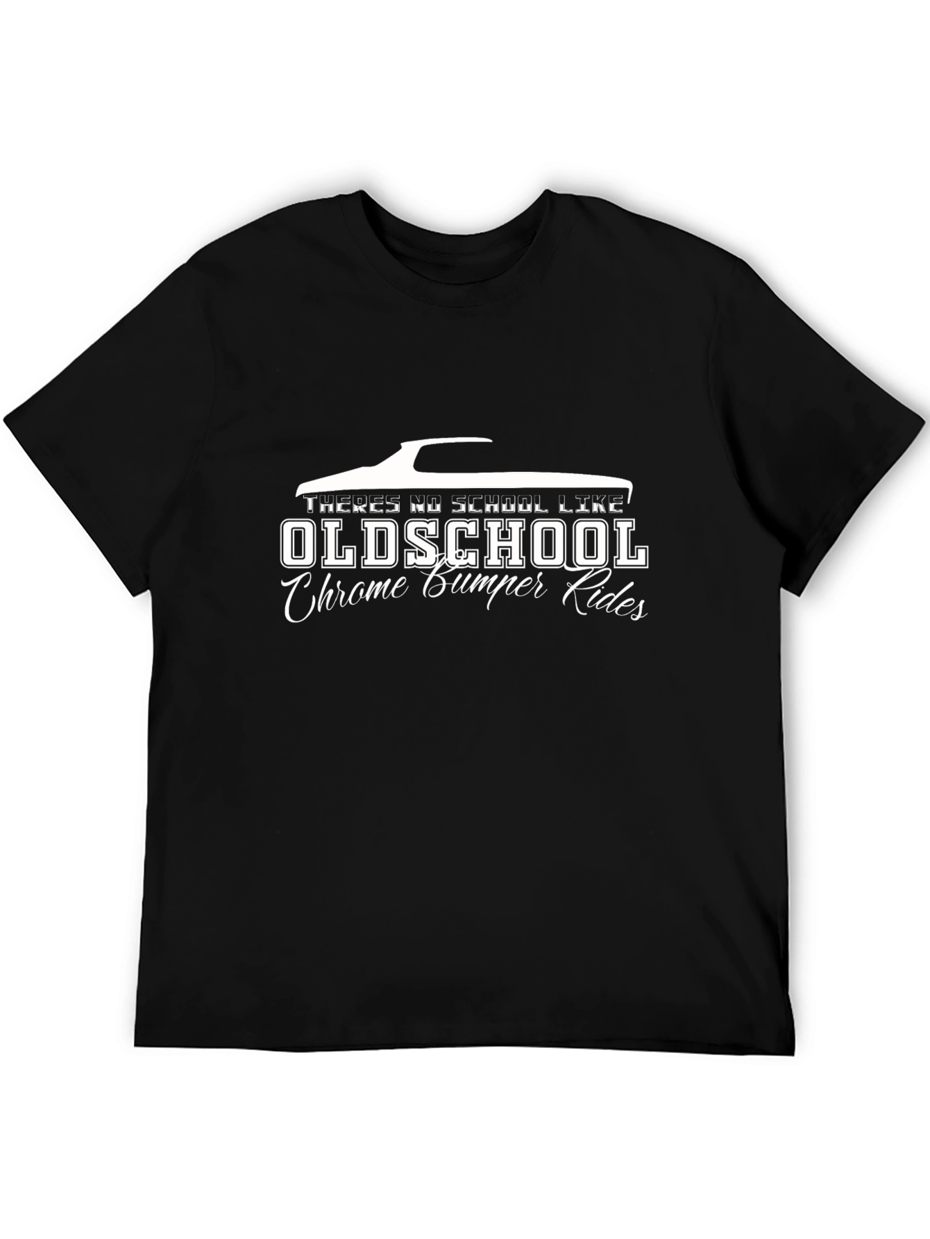 Oldschool Chrome Bumper Rides Black T-Shirt