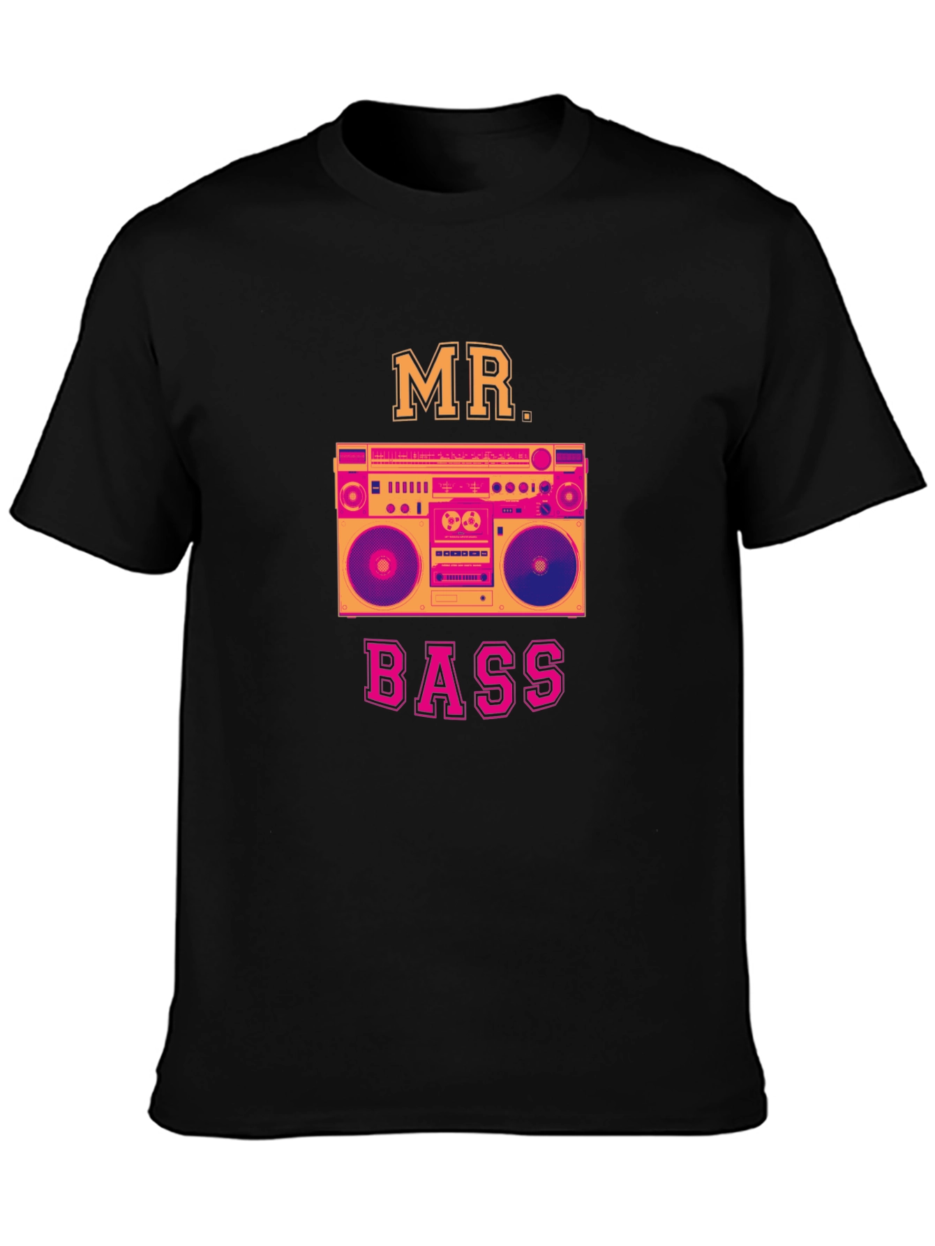 Mr. Bass Graphic T-Shirt - Retro Boombox Design