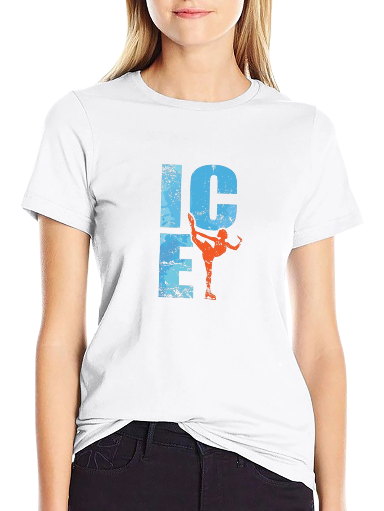 Ice Skating Graphic Tee - Black