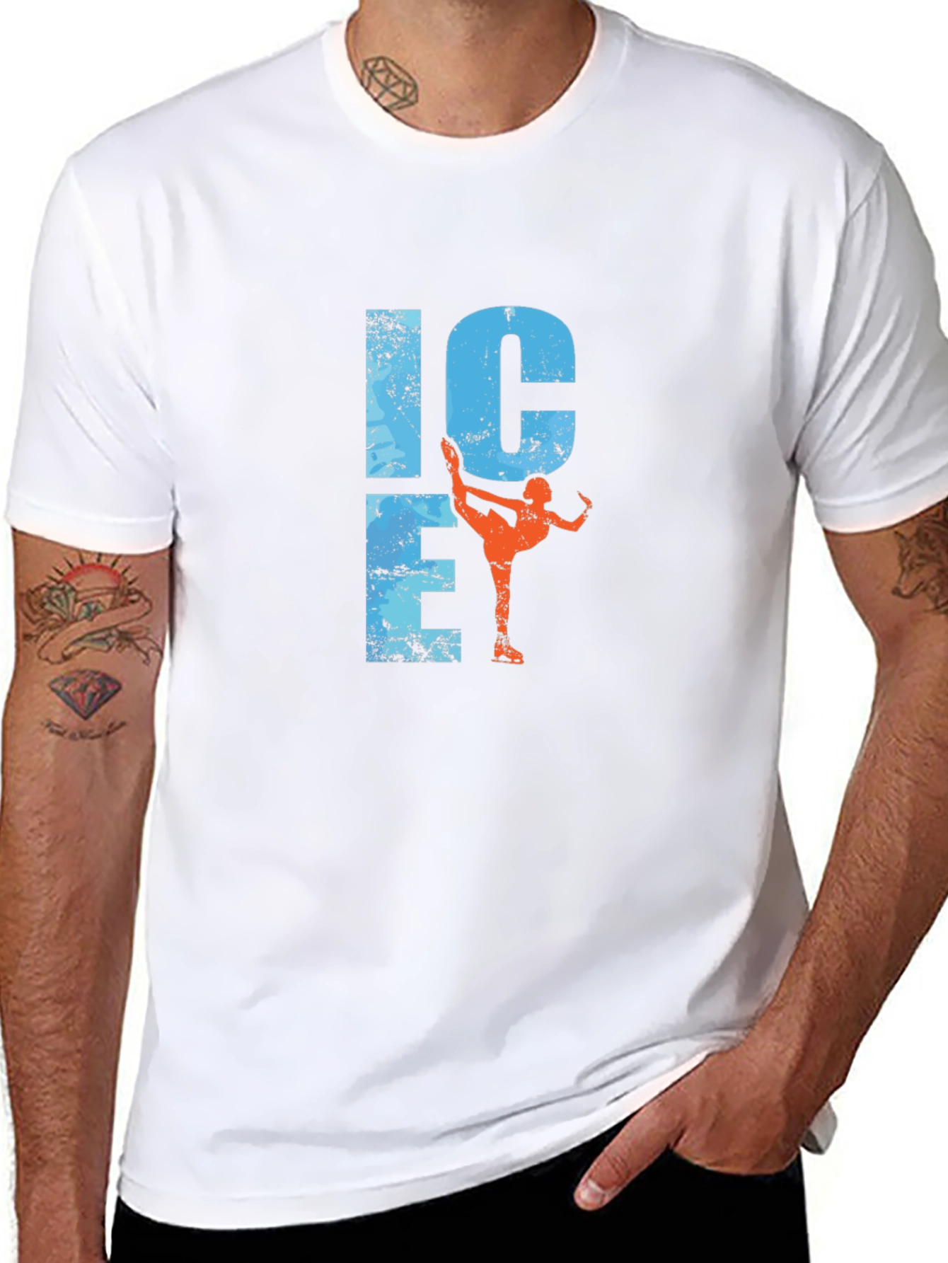 Ice Skating Graphic Tee - Black