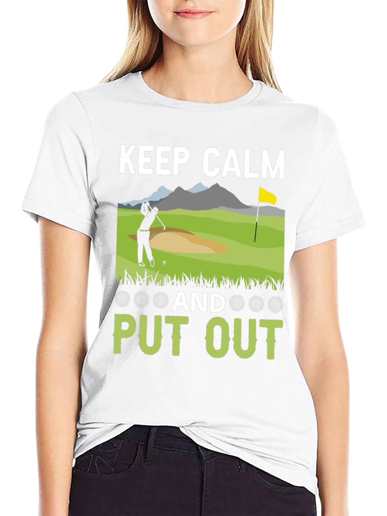 Keep Calm & Put Out Funny Golf T-Shirt