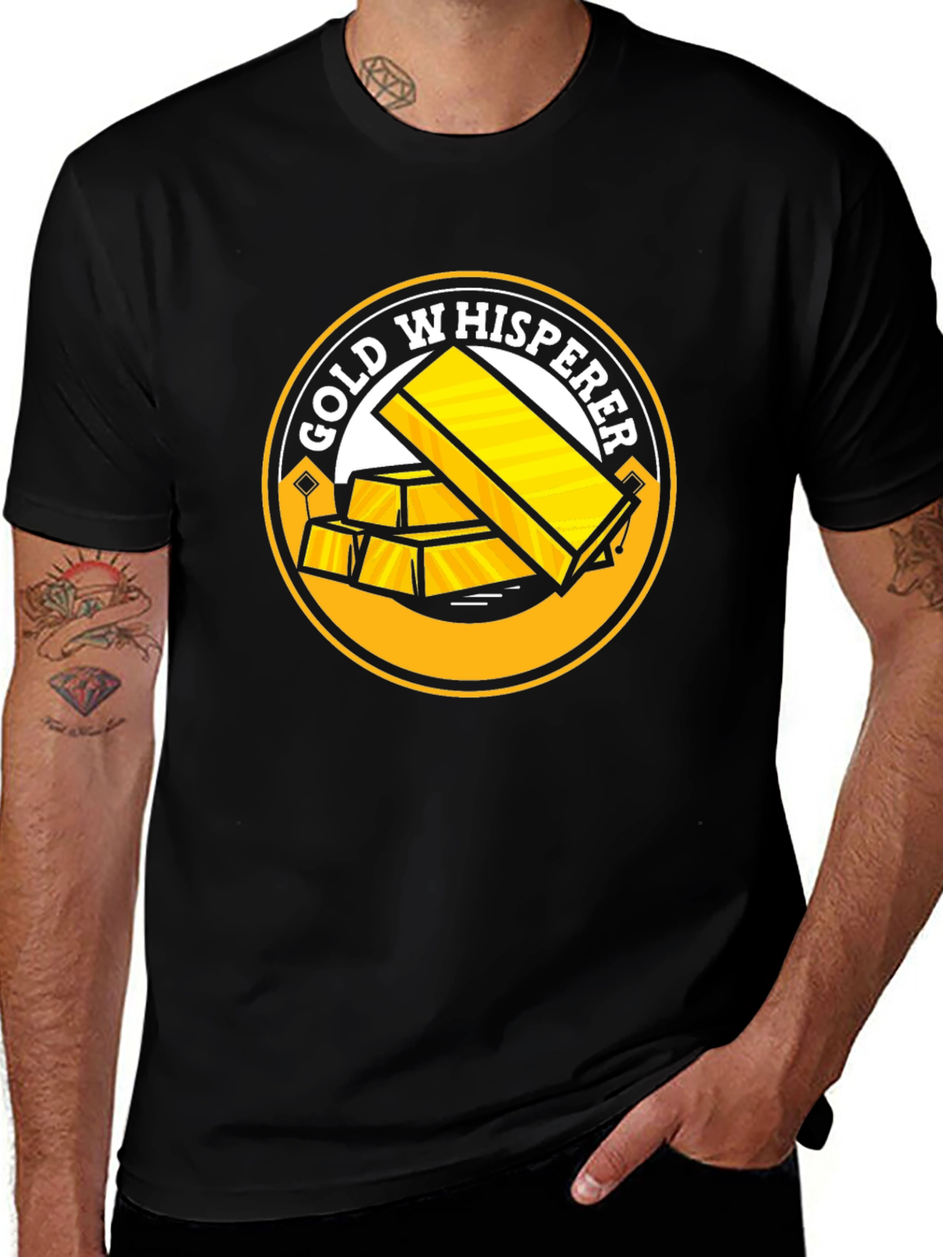 Gold Whisperer Black T-Shirt