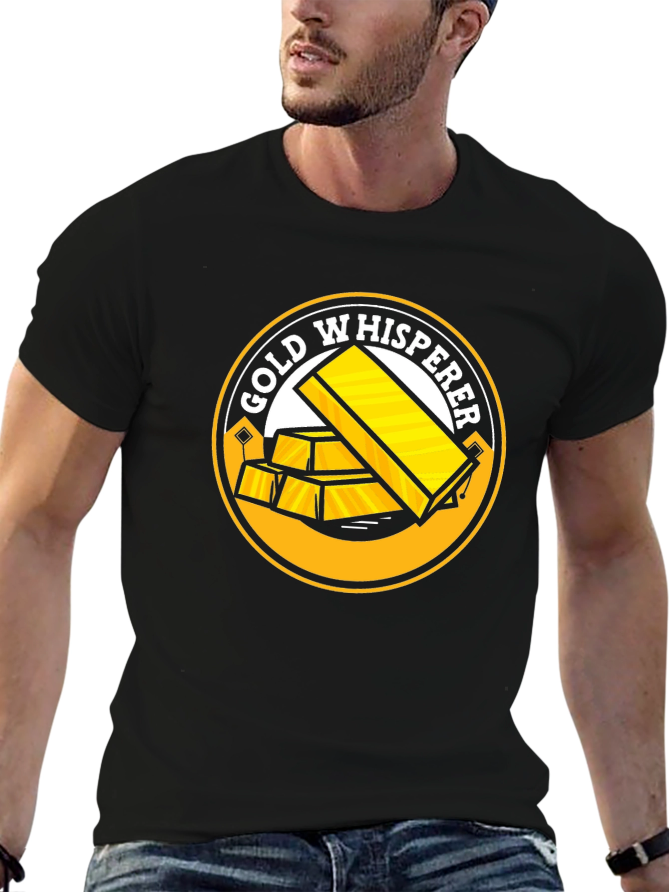Gold Whisperer Black T-Shirt