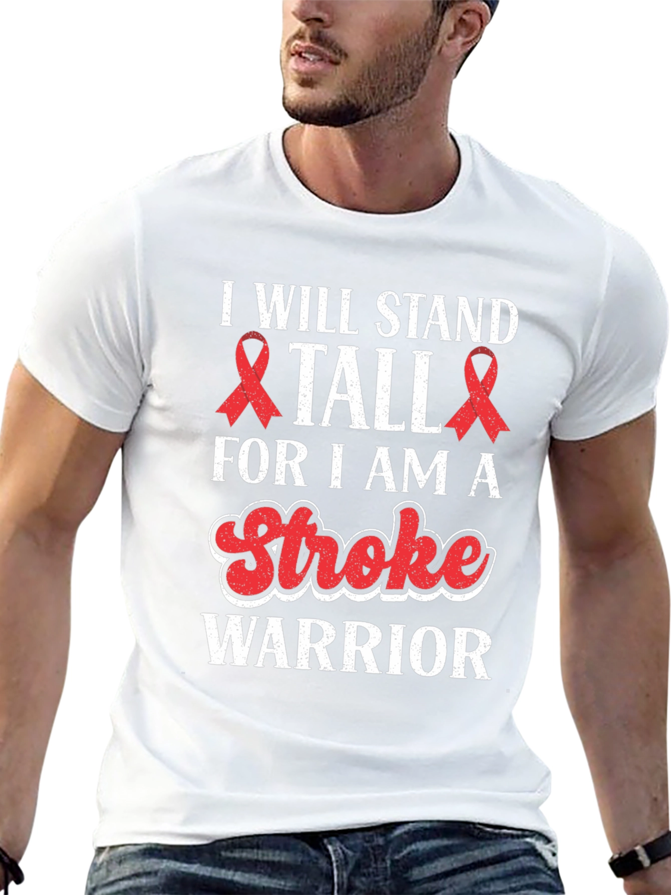 Stroke Warrior Awareness T-Shirt - Stand Tall