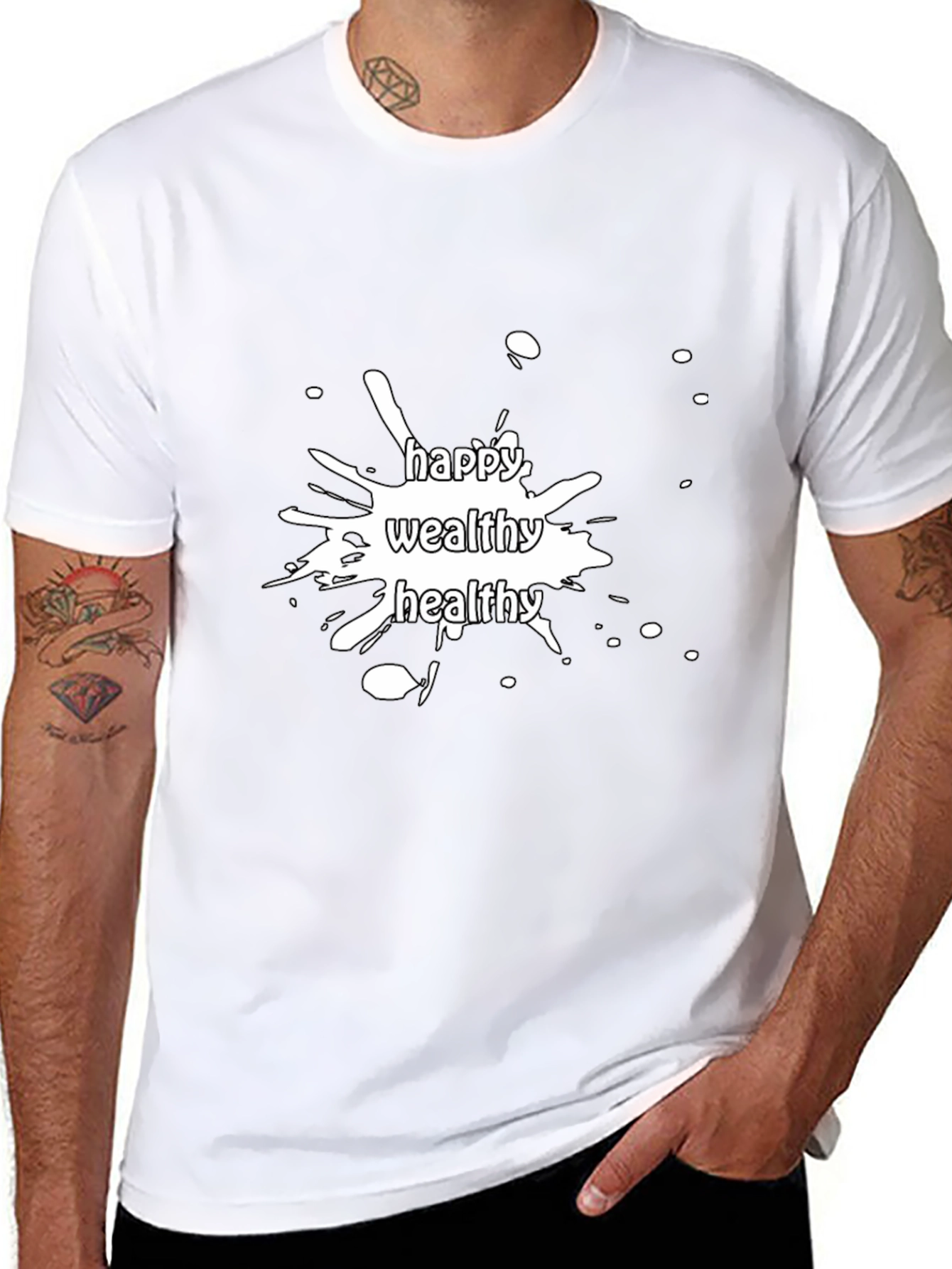 Happy Wealthy Healthy Graphic Tee