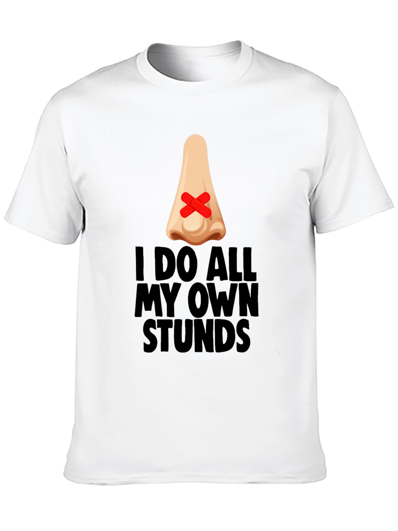 Funny I Do All My Own Stunts Black T-Shirt