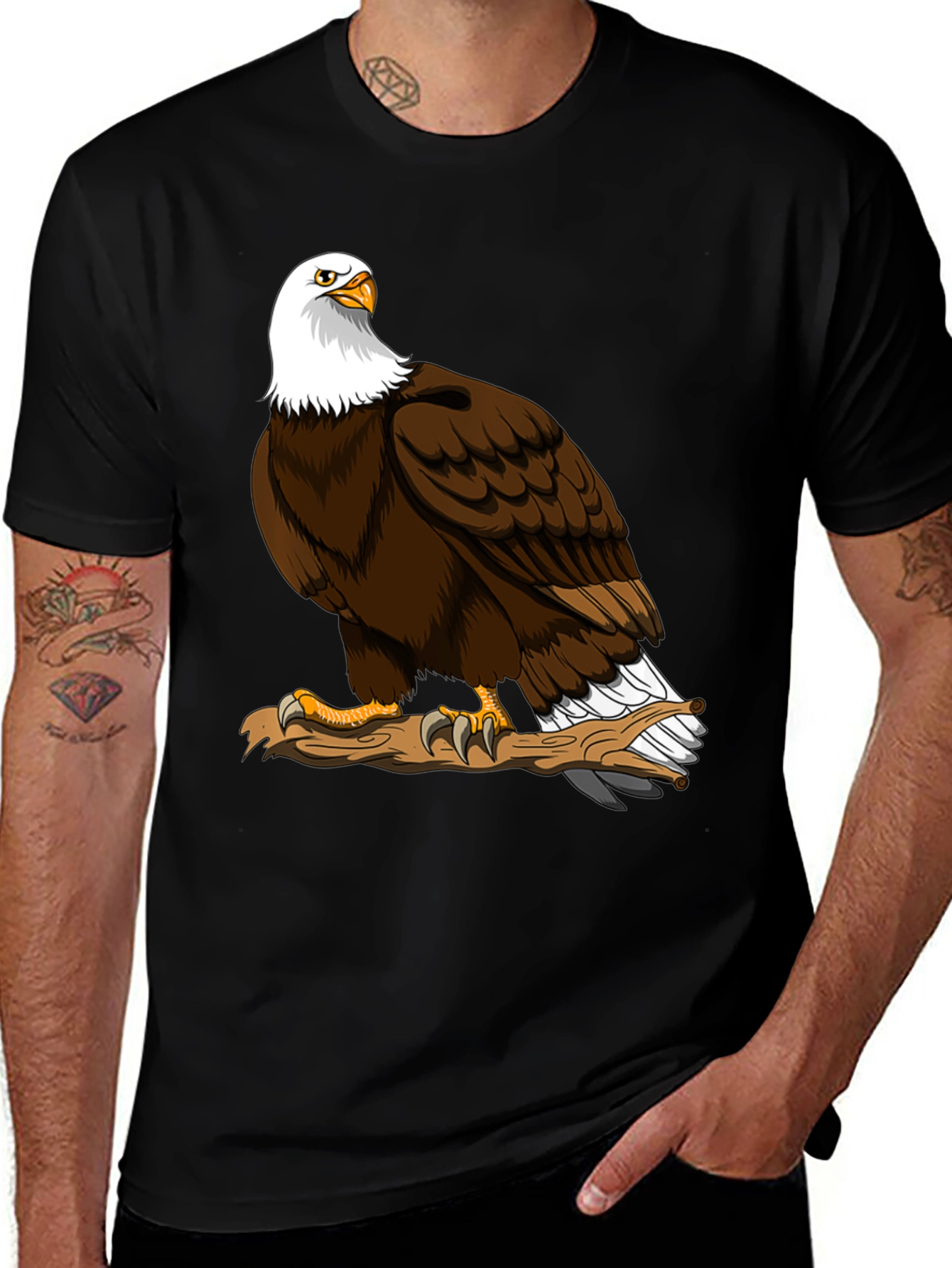 Eagle Graphic Tee - Mens Black T-Shirt