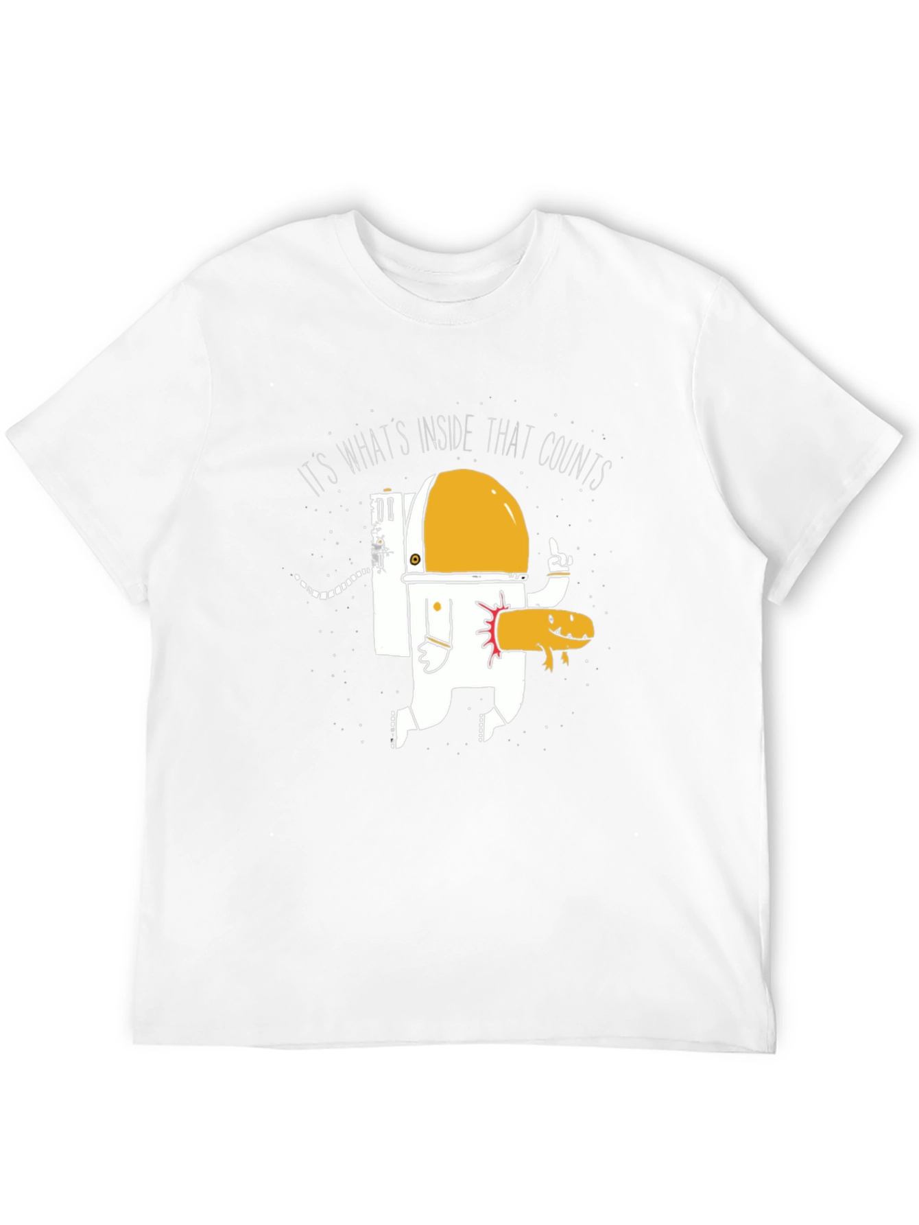 Funny Astronaut and Axolotl Graphic T-Shirt - Black