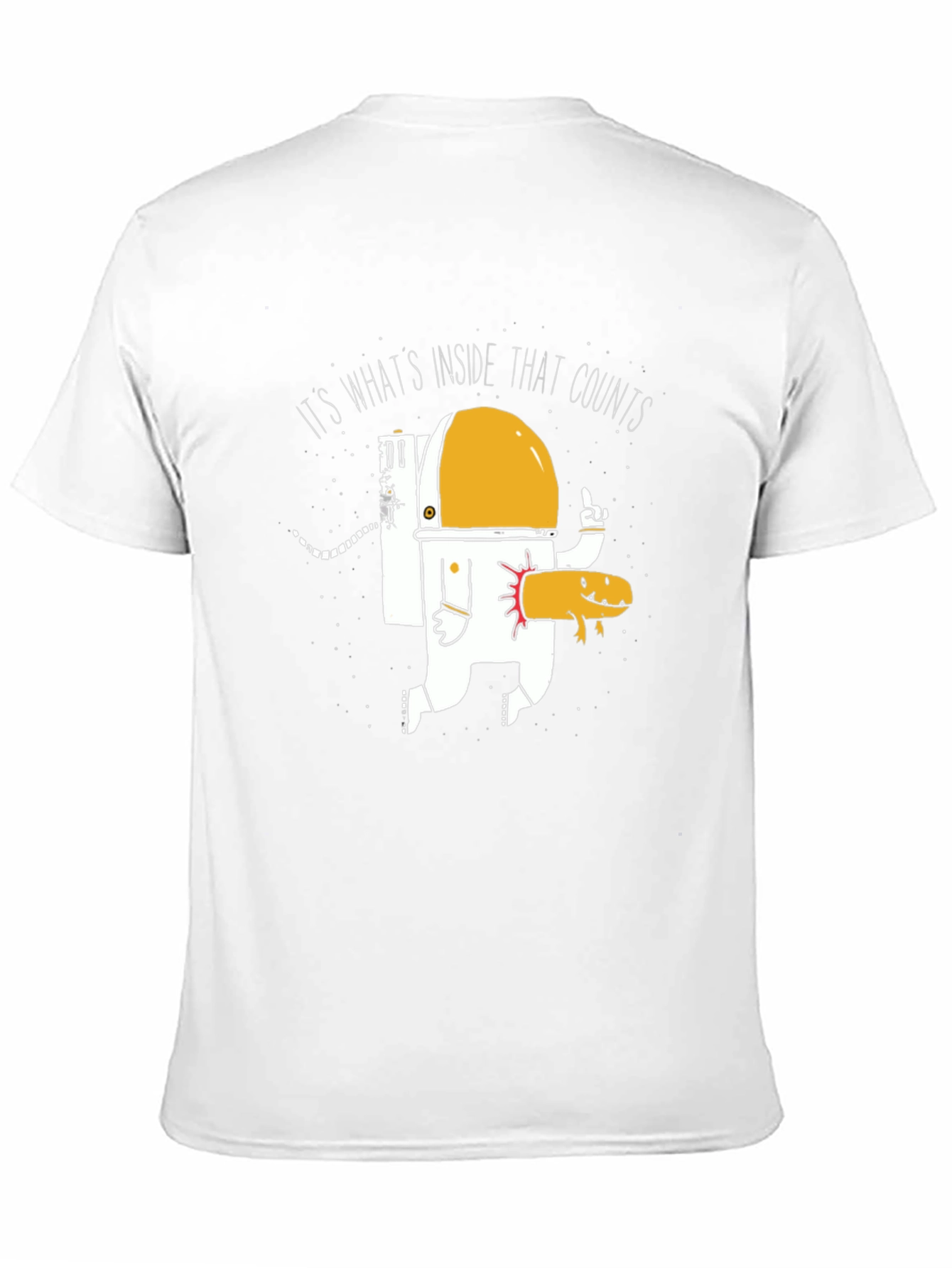 Funny Astronaut and Axolotl Graphic T-Shirt - Black