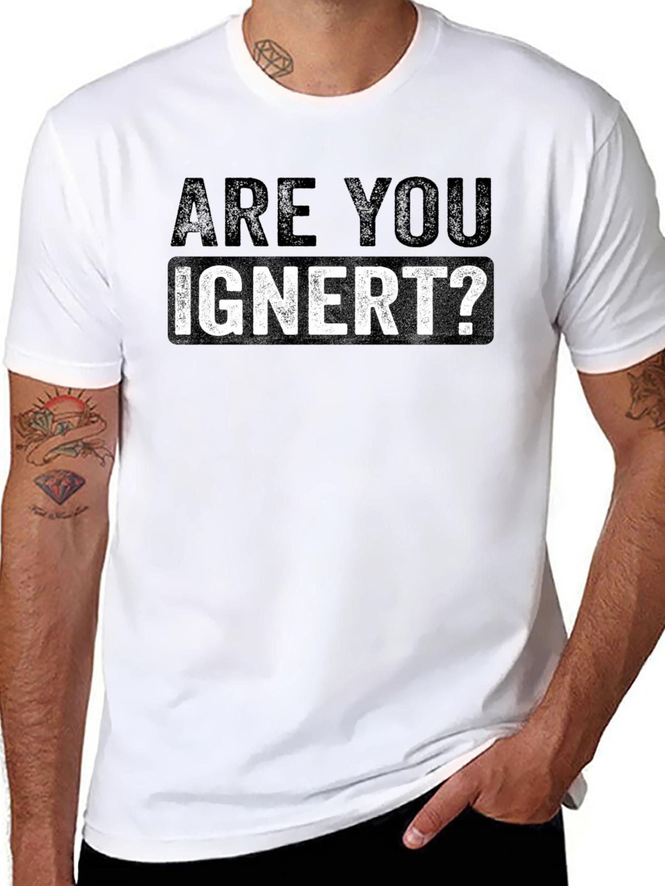Are You Ignert? Graphic Novelty Mens T-Shirt