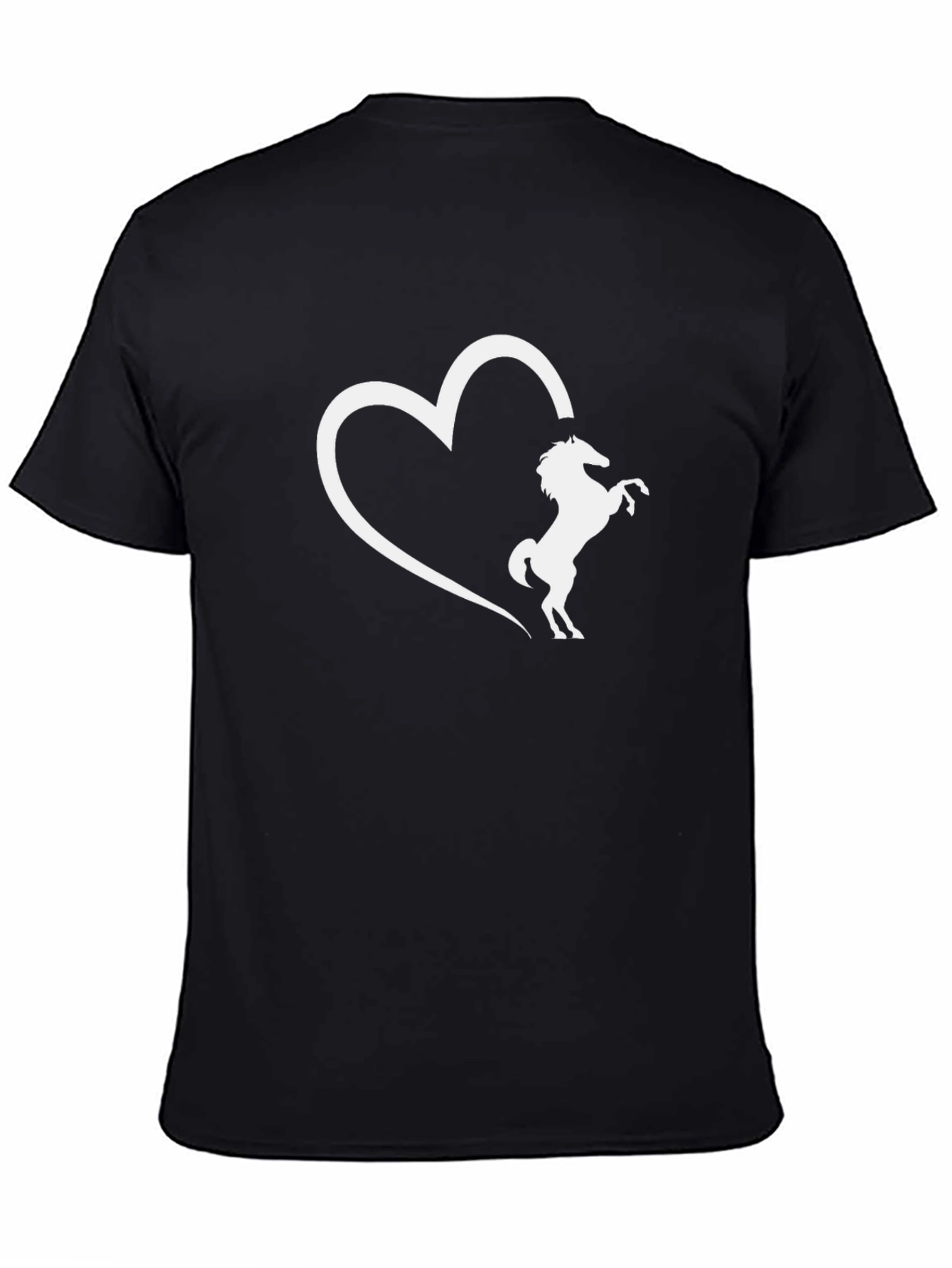 Horse Heart Graphic Tee - Unisex Black T-Shirt