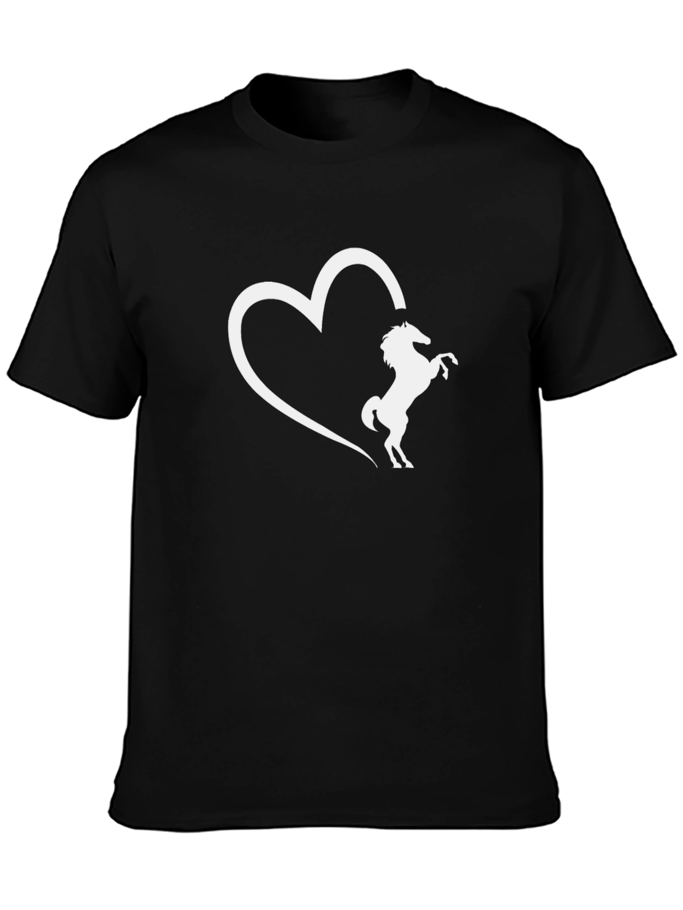 Horse Heart Graphic Tee - Unisex Black T-Shirt