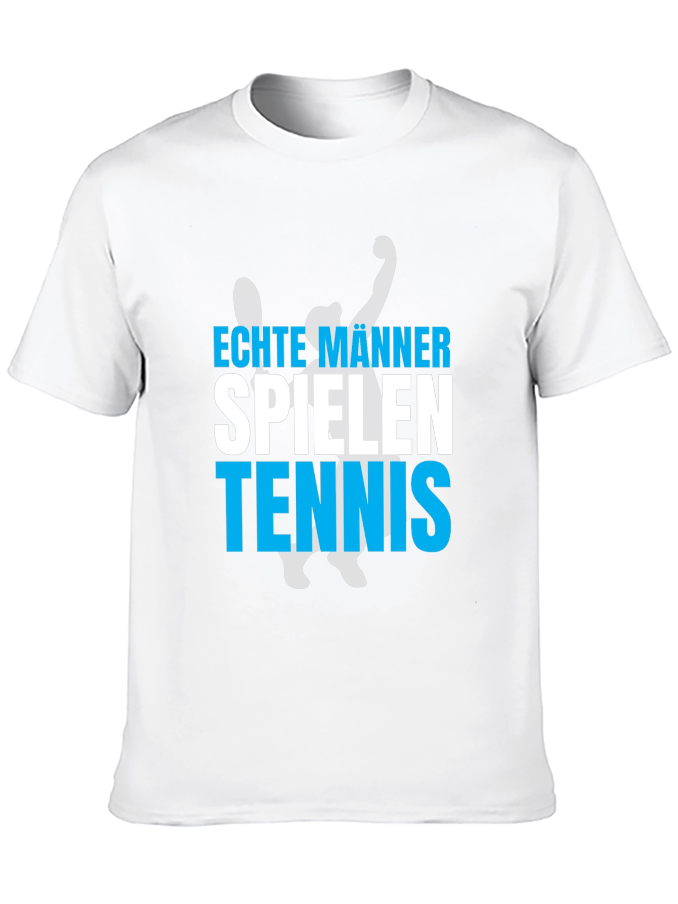 Echte Männer Spielen Tennis Graphic Tee - Black