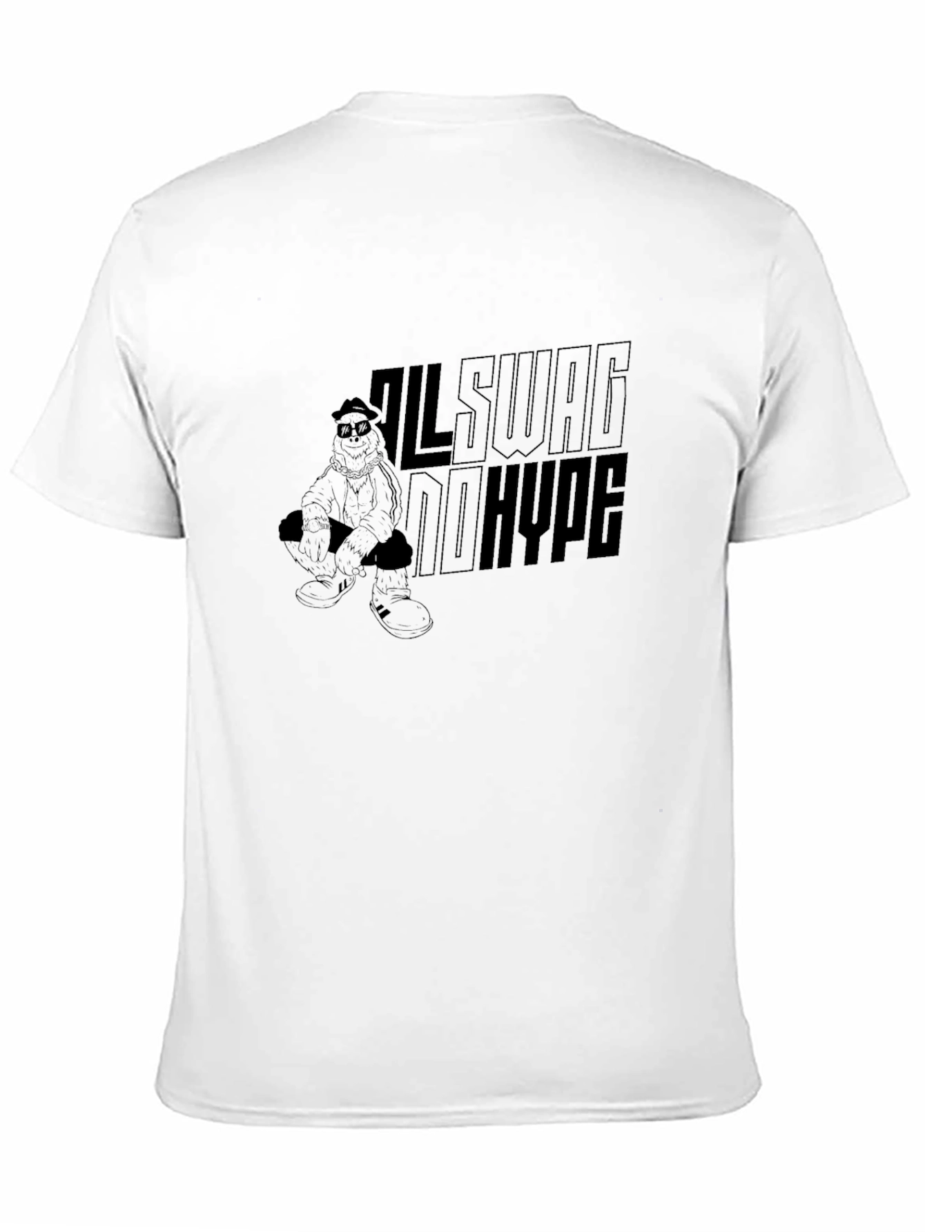 All Swag No Hype Black Graphic Tee