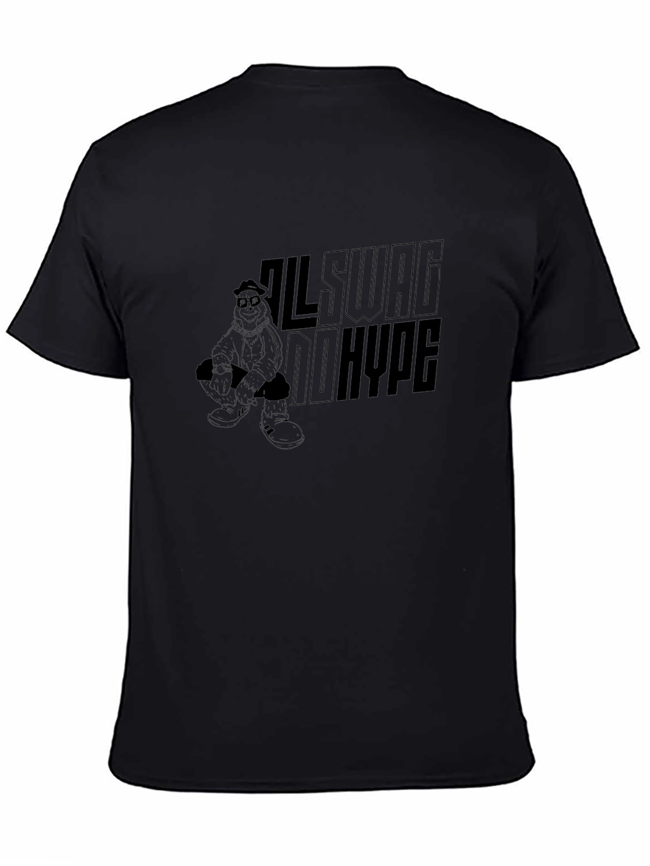 All Swag No Hype Black Graphic Tee